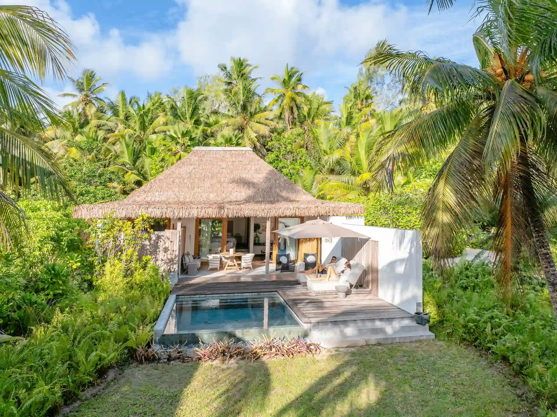 alphonse island seychelles the beach villa exterior with private terrace