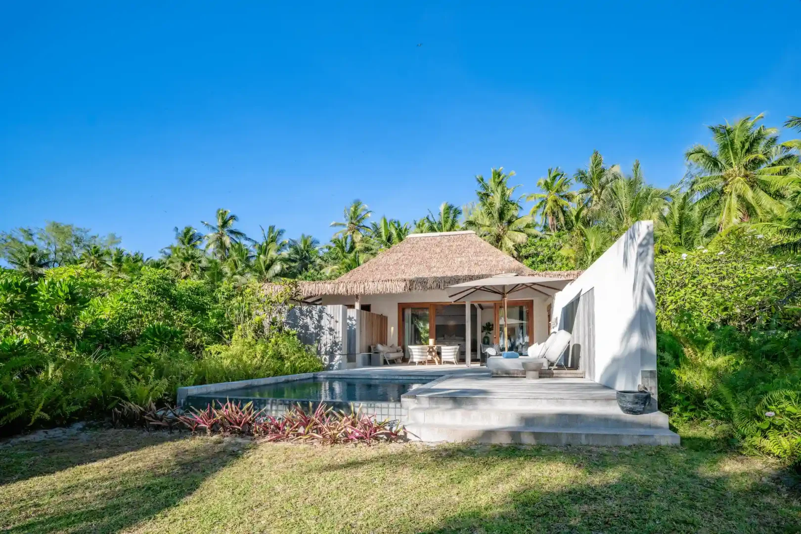 alphonse island seychelles the beach villa garden view with private terrace