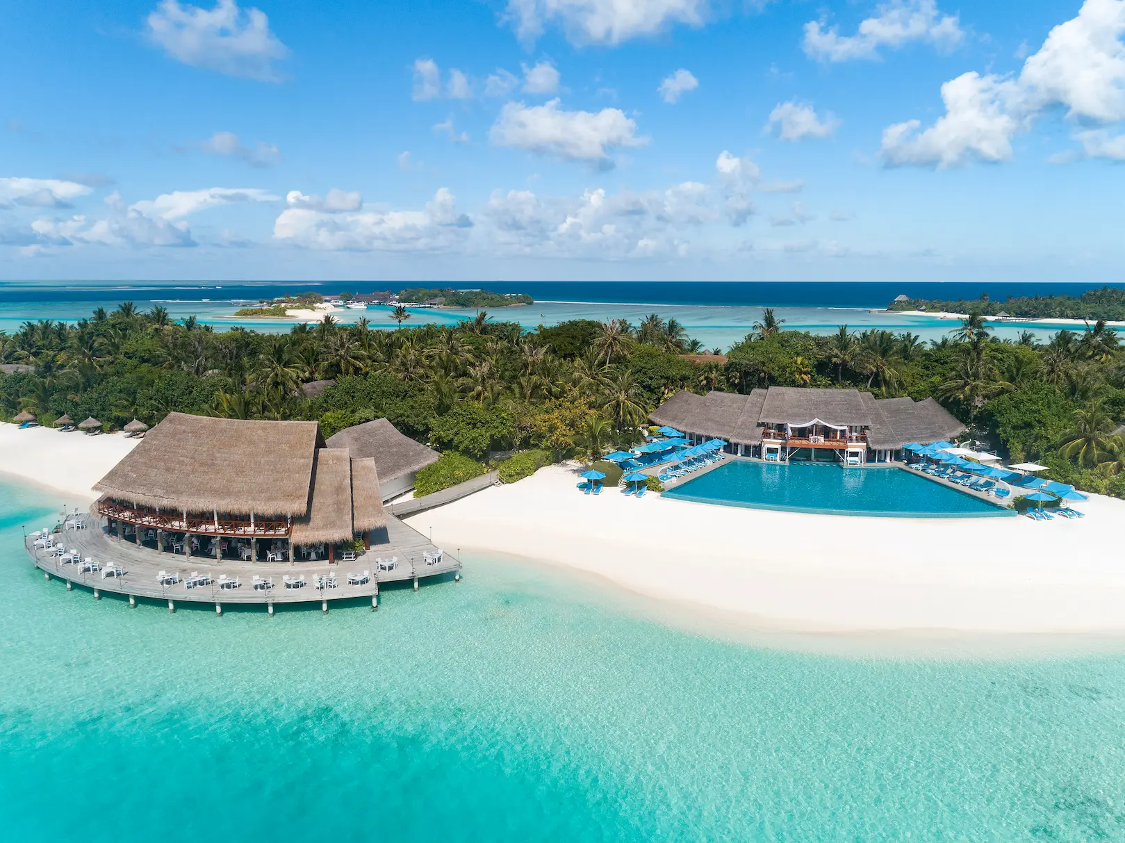 anantara dhigu maldives resort exterior view aerial shot of the resort