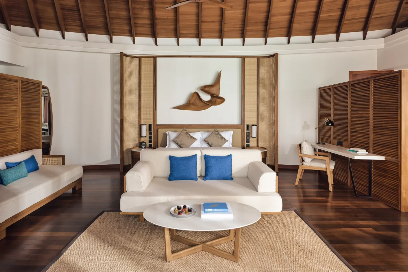anantara dhigu maldives resort over water villa bedroom
