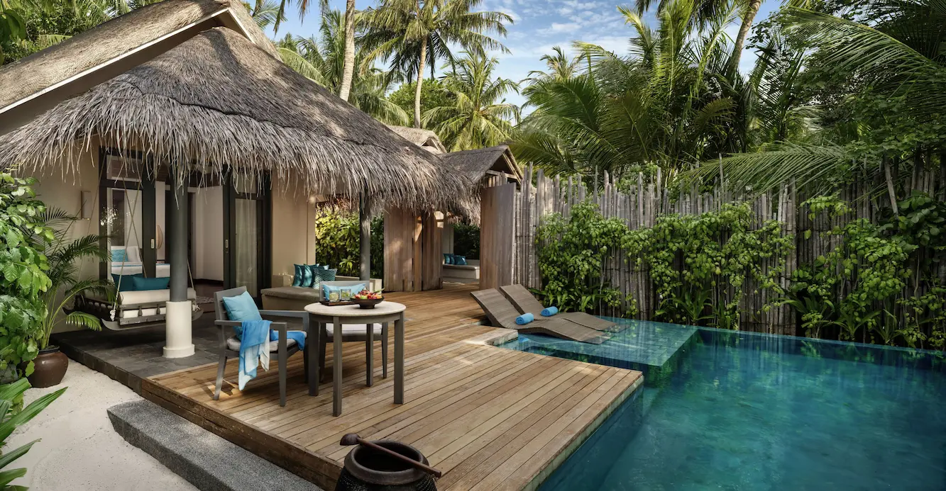 anantara dhigu maldives resort two bedroom anantara beach pool villa exterior pool deck