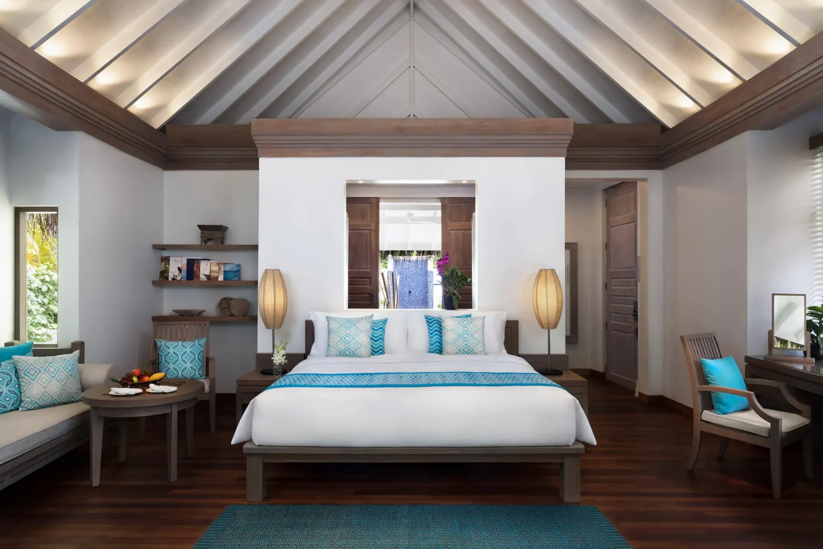 anantara dhigu sunset beach villa bedroom