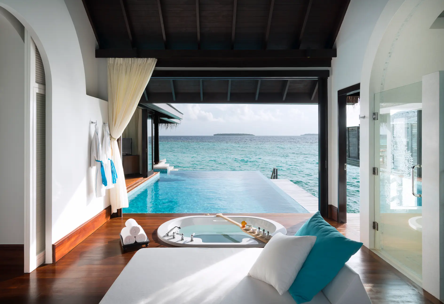 anantara kihavah maldives villas over water pool villa bathroom pool ocean view
