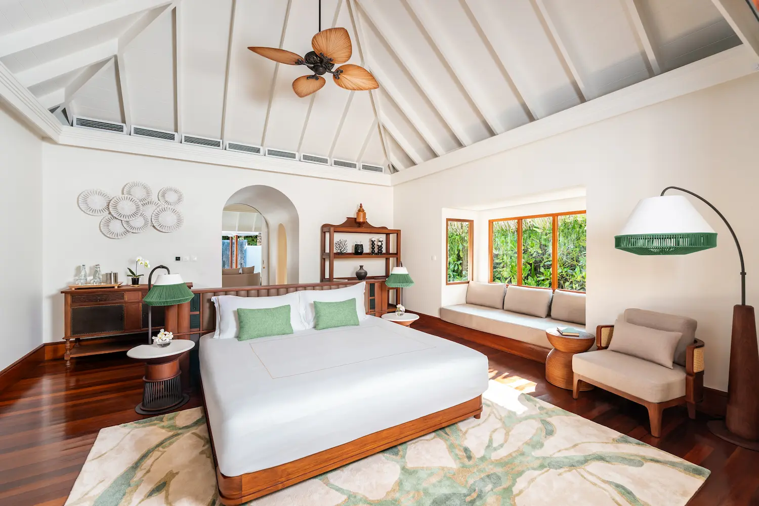 anantara kihavah maldives villas sunset beach pool villa bedroom suite