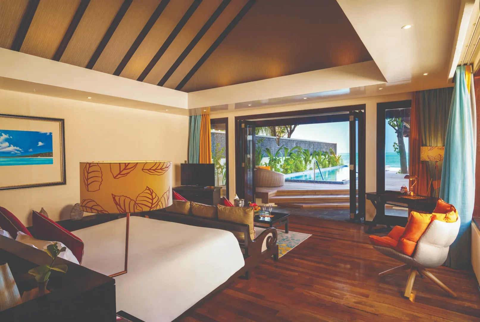 serene kani grand villa bedroom with calming tropical view atmosphere kanifushi maldives