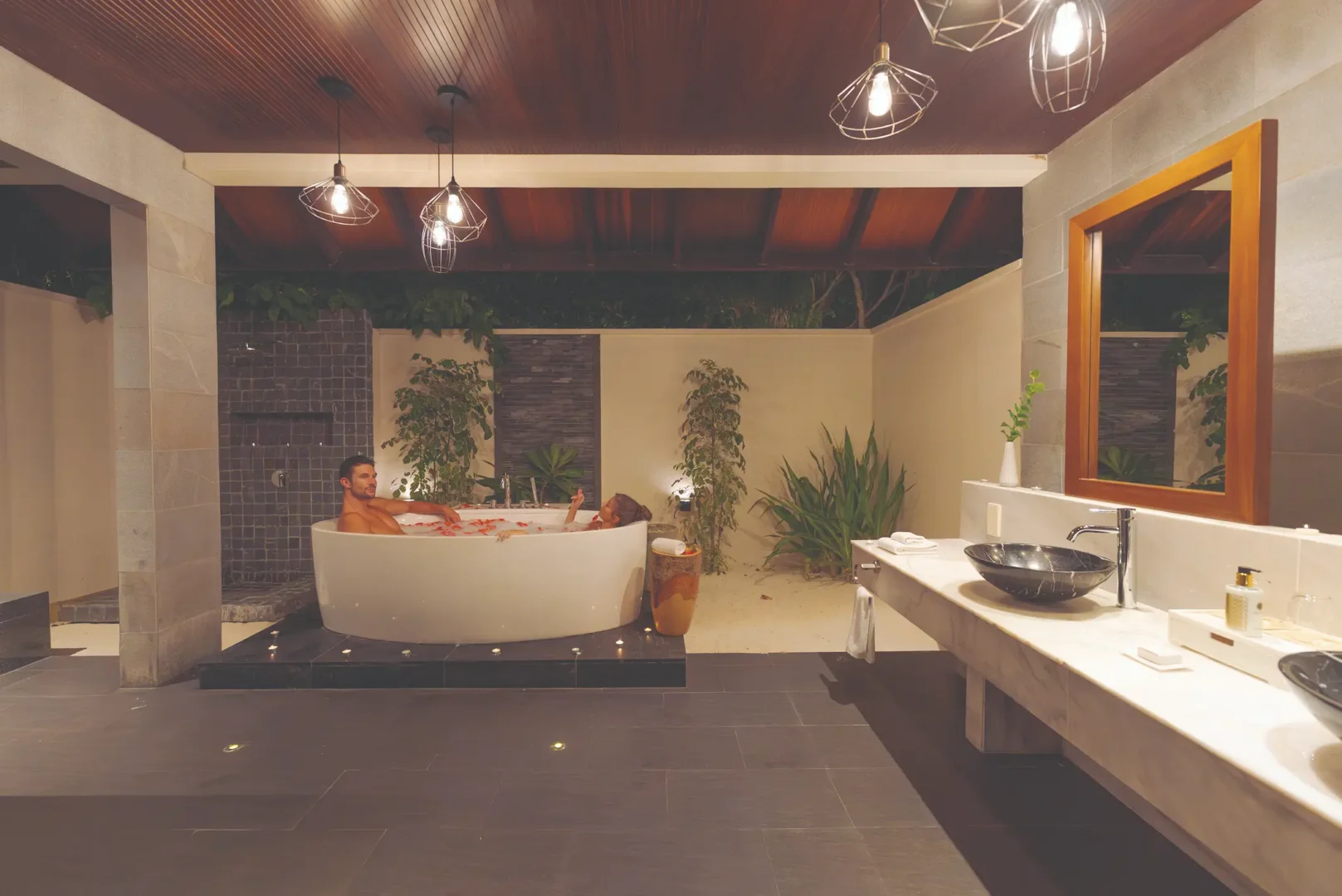 elegant kanifushi residence bathroom with calm lifestyle ambiance atmosphere kanifushi maldives