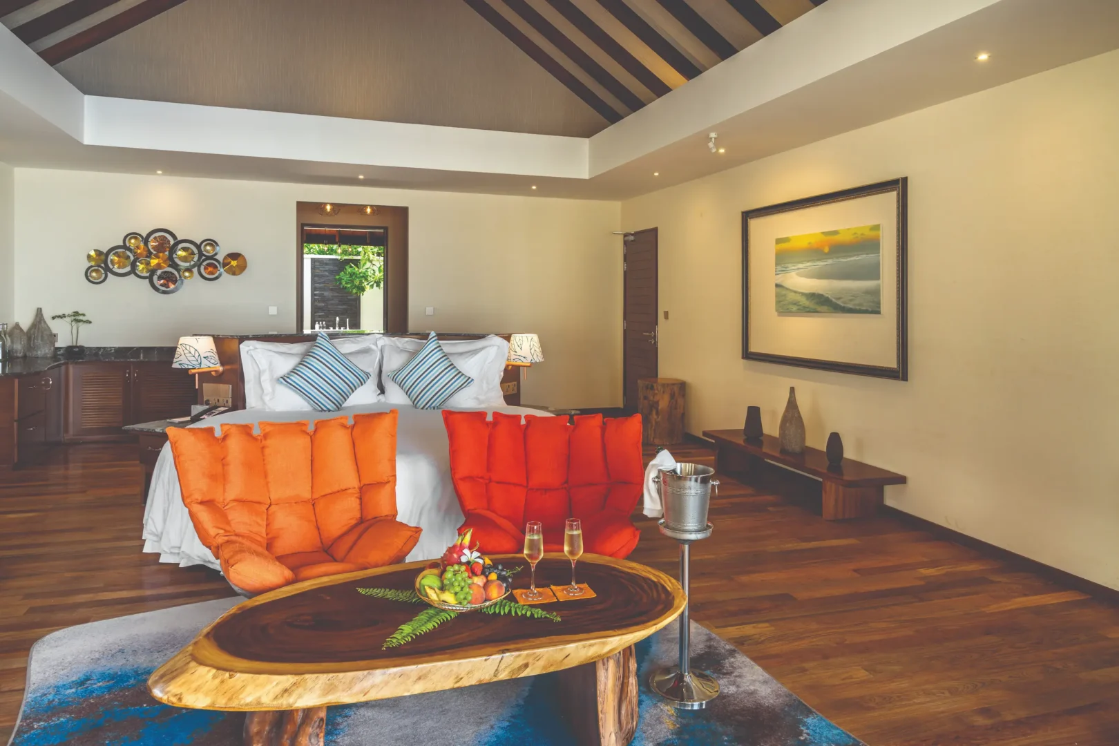 sophisticated bedroom interior inside the kanifushi residence atmosphere kanifushi maldives