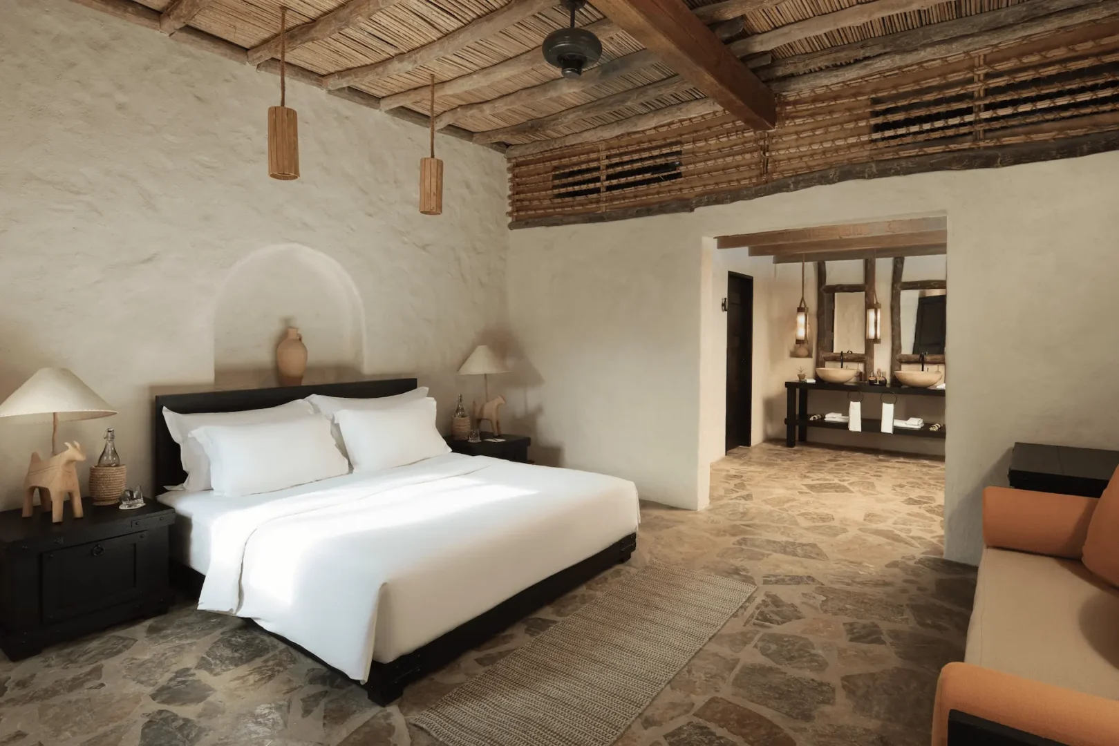 bedroom at six senses zighy bay oman