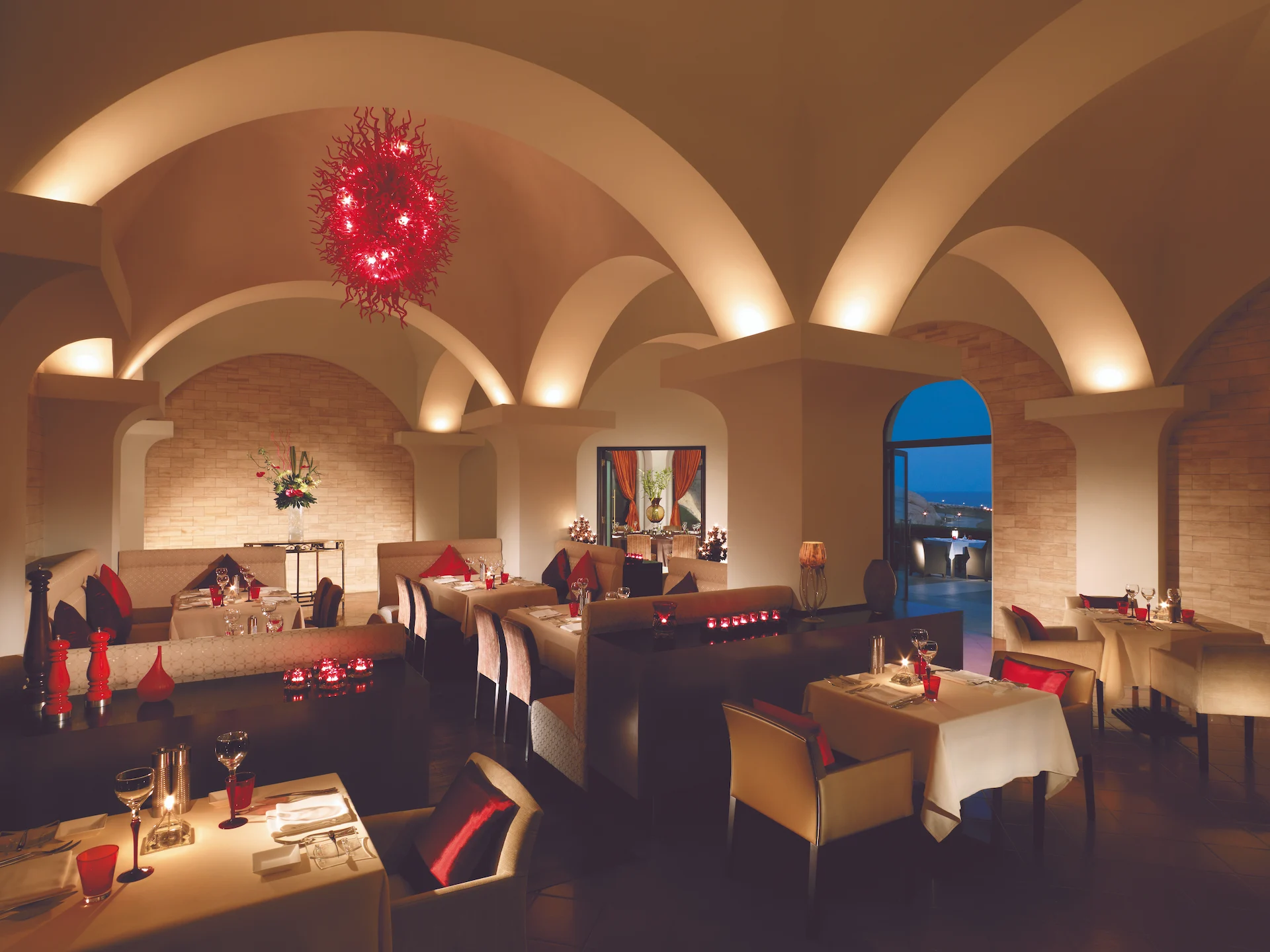dining at capri court hilton muscat al bandar oman resort
