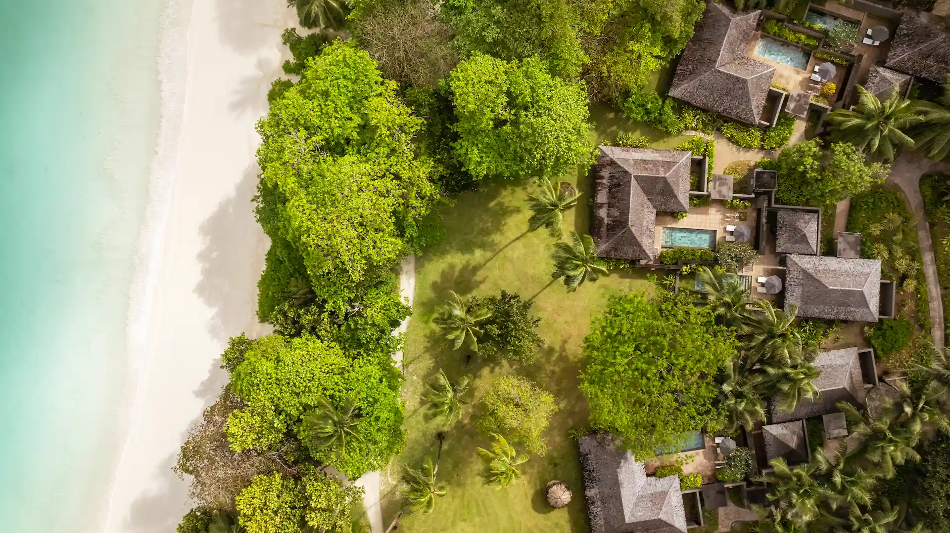 constance ephelia beach villa birds-eye view showing villa layout private pool
