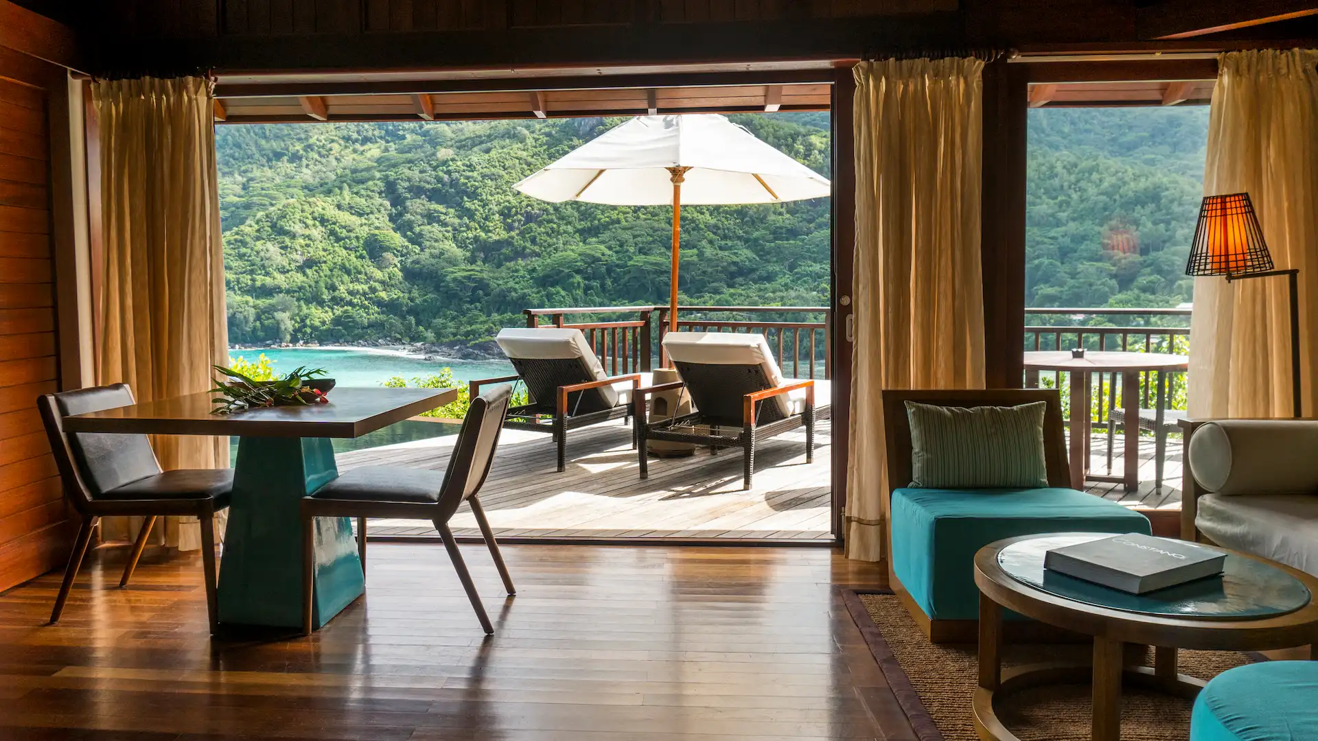 constance ephelia hillside villa lounge with sun loungers