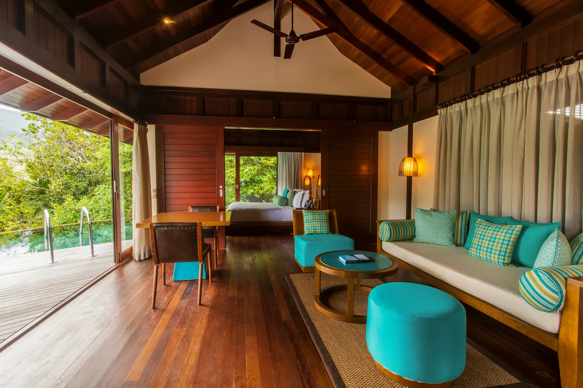 constance ephelia hillside villa lounge area with comfortable seating and tropical decor