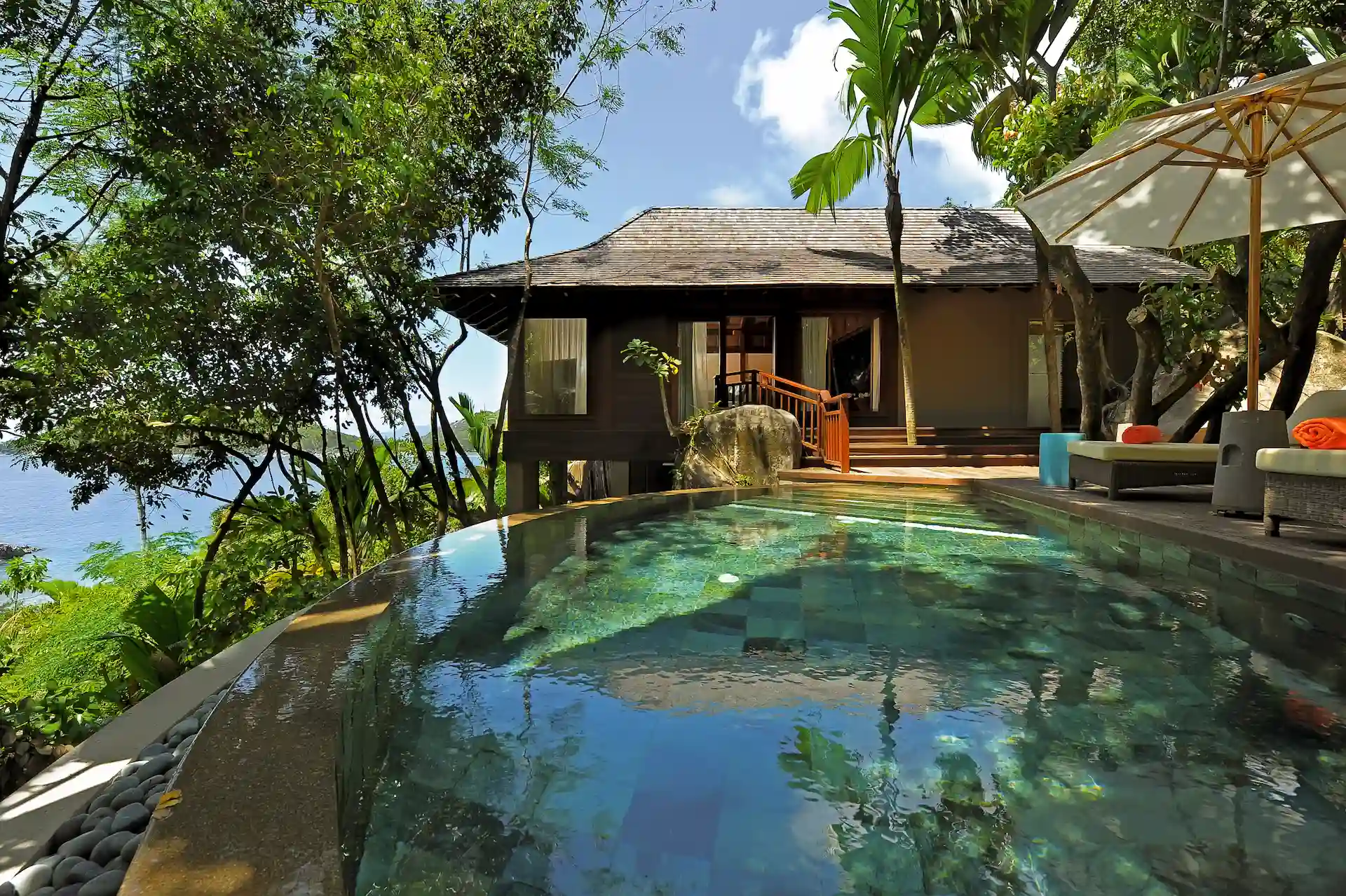 onstance ephelia presidential villa pool from angled view