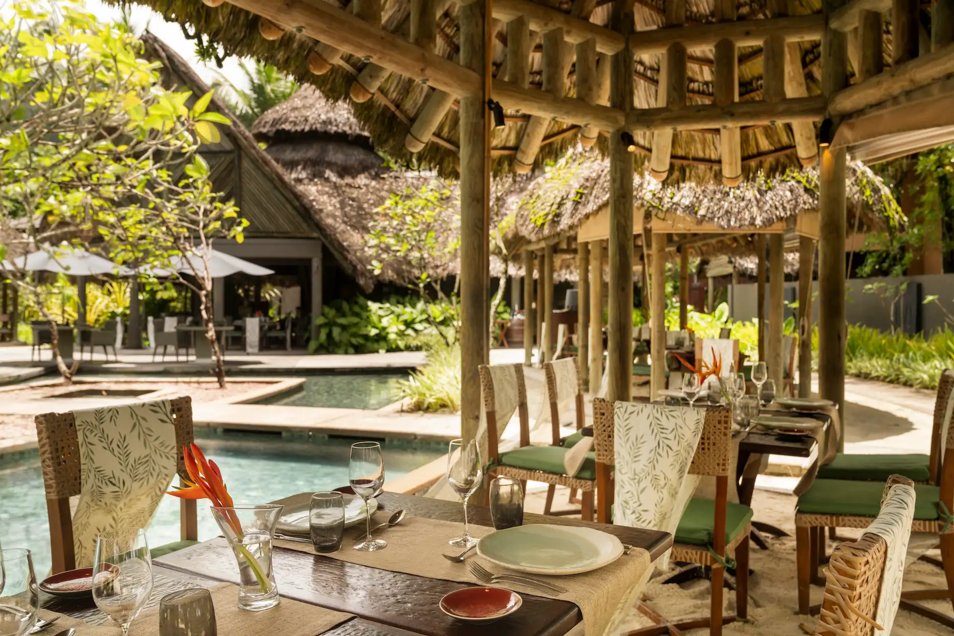 constance ephelia seychelles adam and eve restaurant with romantic beachfront dining