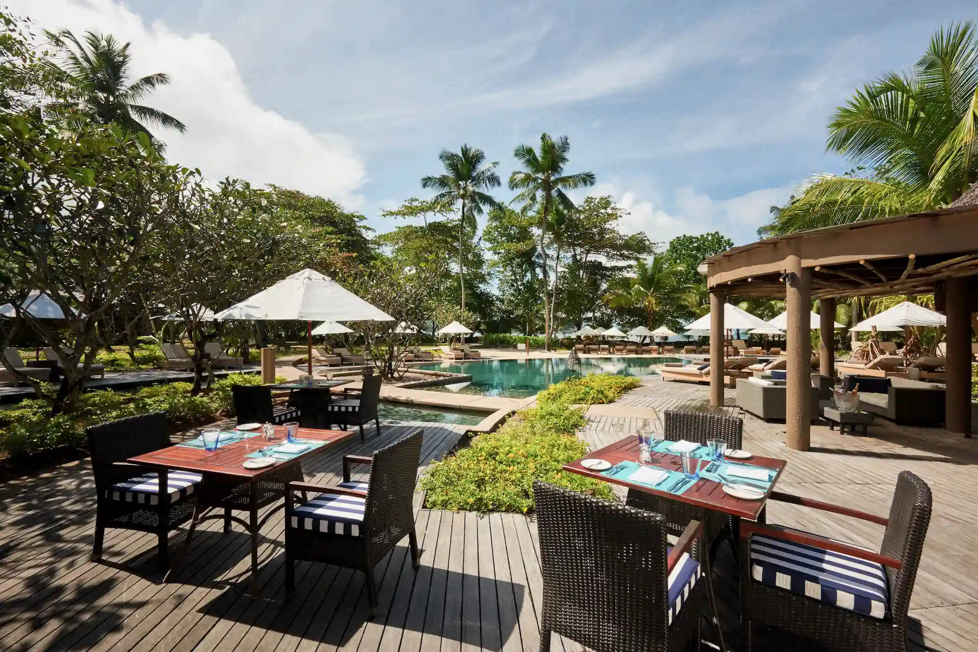 constance ephelia seychelles helios restaurant with beachfront dining