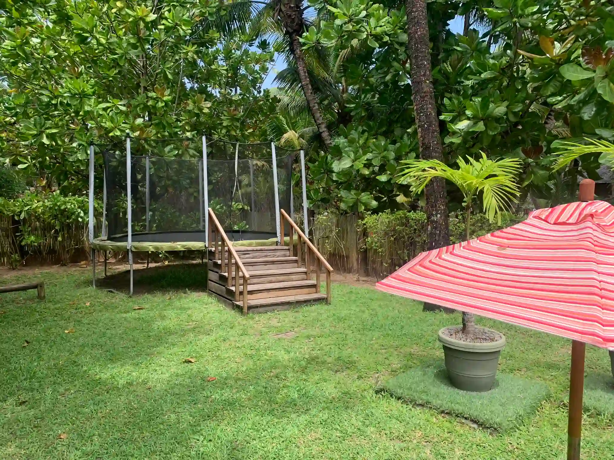 constance ephelia seychelles kids playing on trampoline