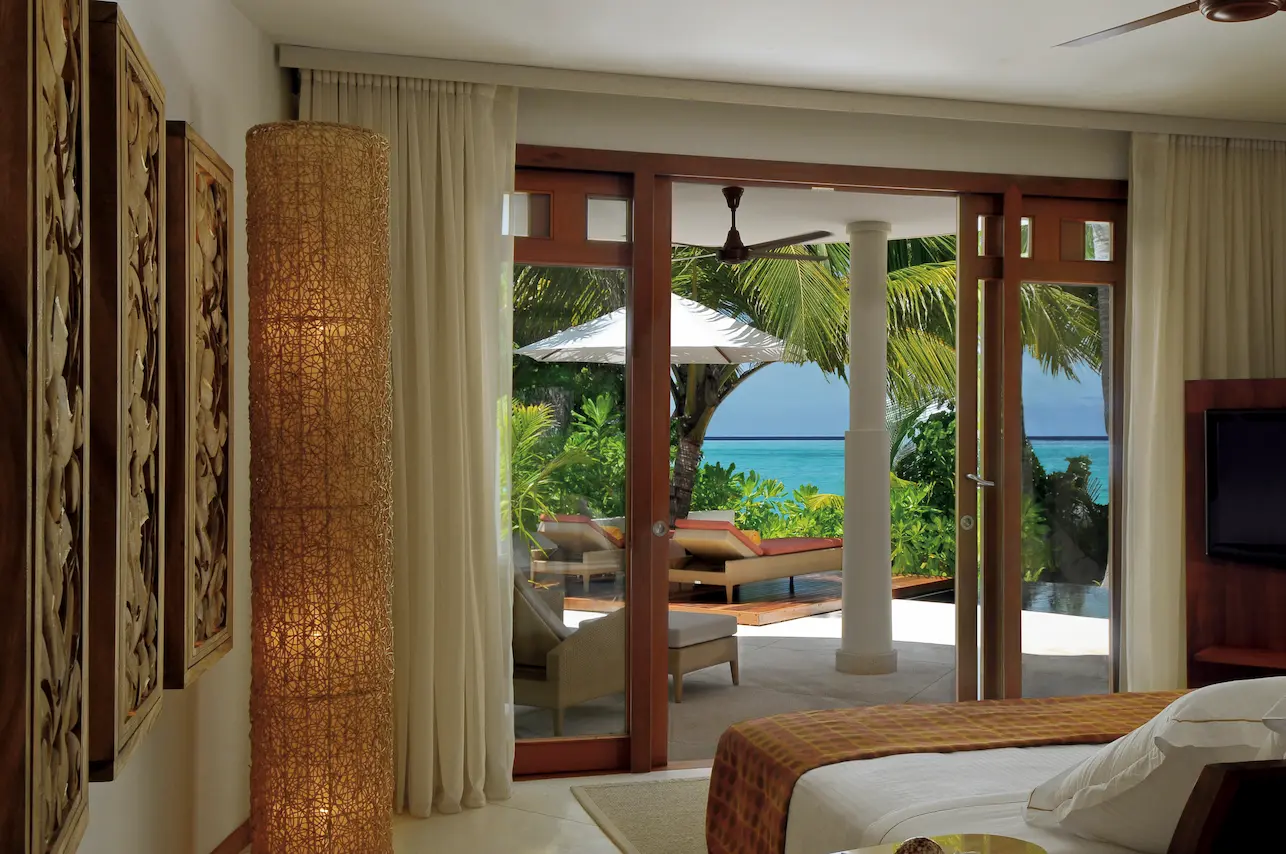 constance halaveli maldives double storey beach villa showcasing a bright and relaxing view