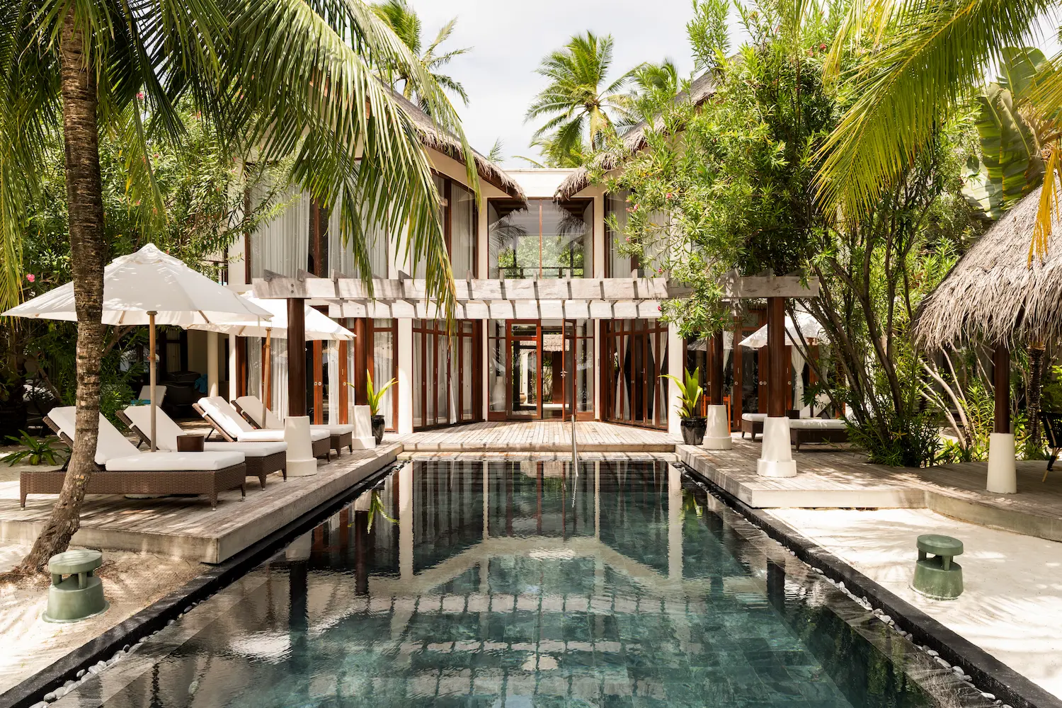 constance halaveli maldives presidential villa featuring a private pool area