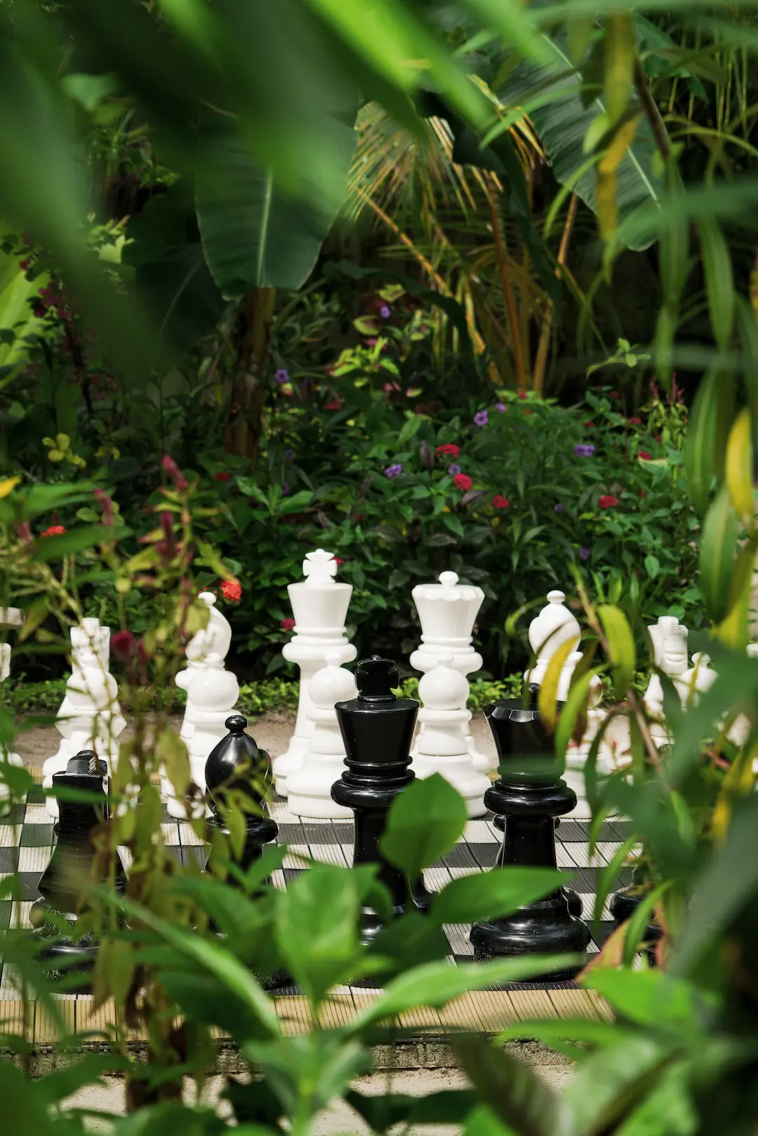 constance halaveli maldives sports and leisure area featuring a chess setup