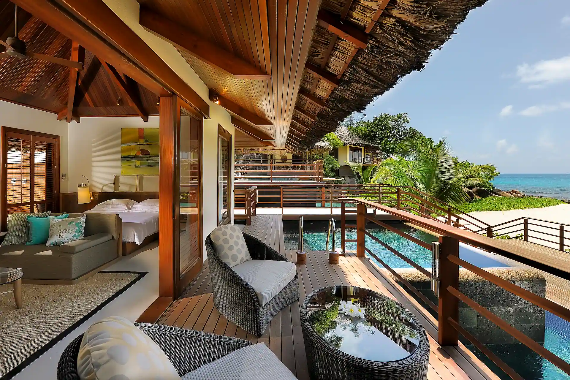 constance lemuria presidential villa terrace with private pool overlooking tropical landscape