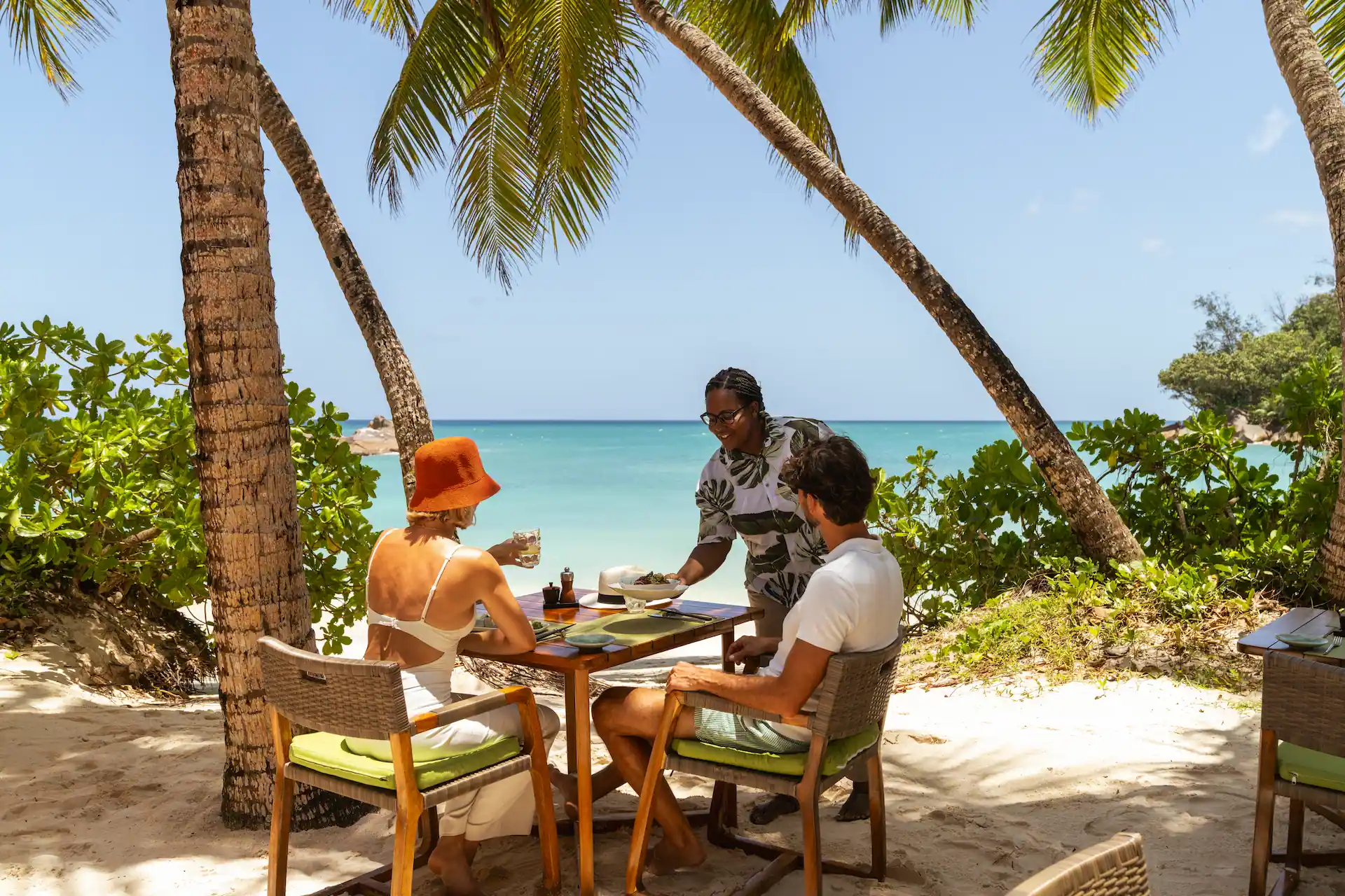 constance lemuria seychelles takamaka restaurant with beach views