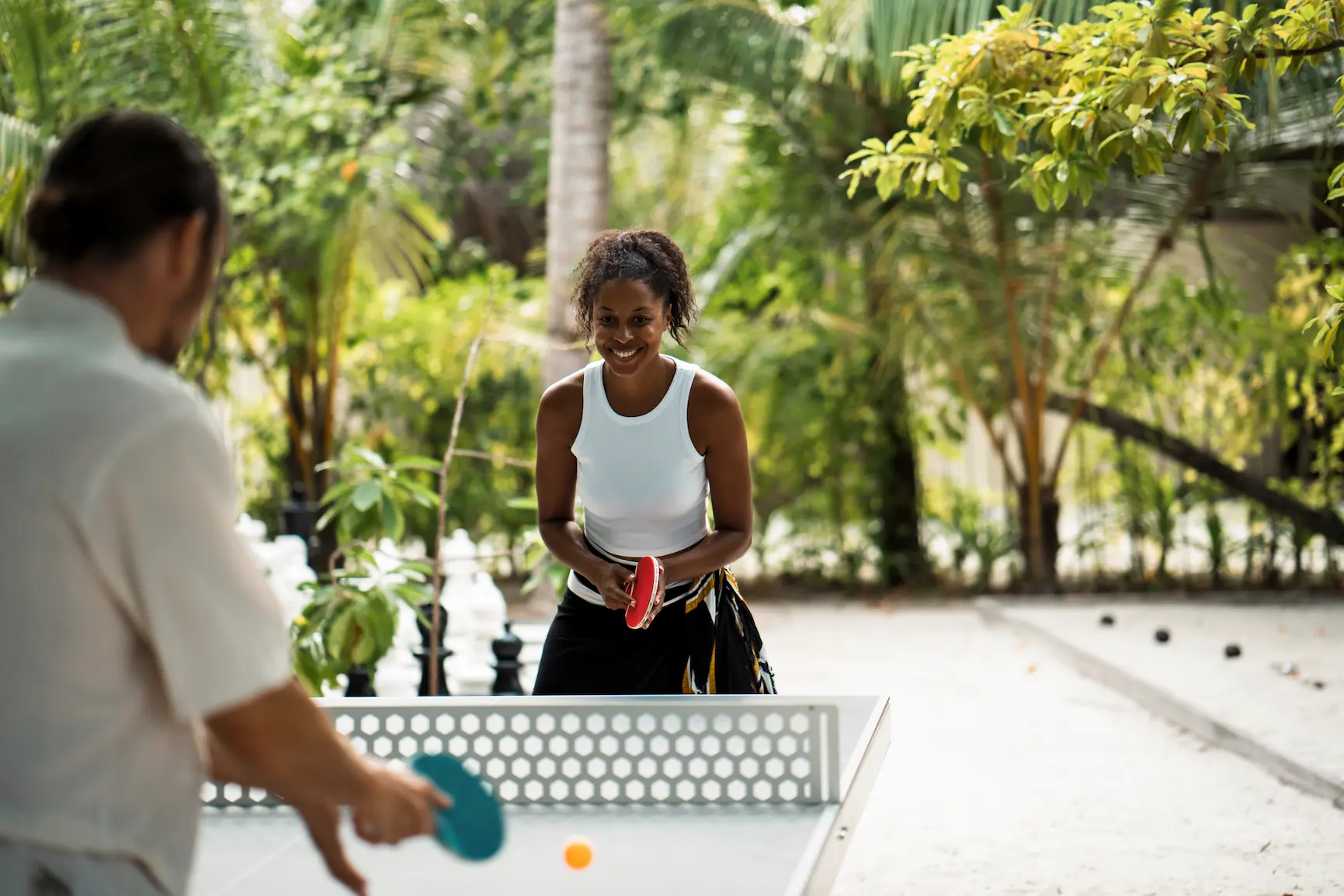 leisure activities at constance moofushi maldives with relaxed island atmosphere