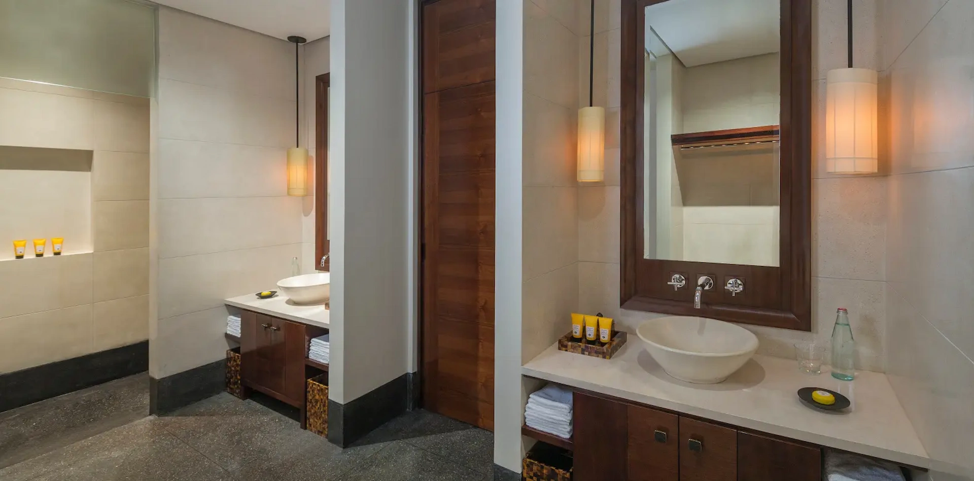 deluxe room bathroom at the chedi muscat oman