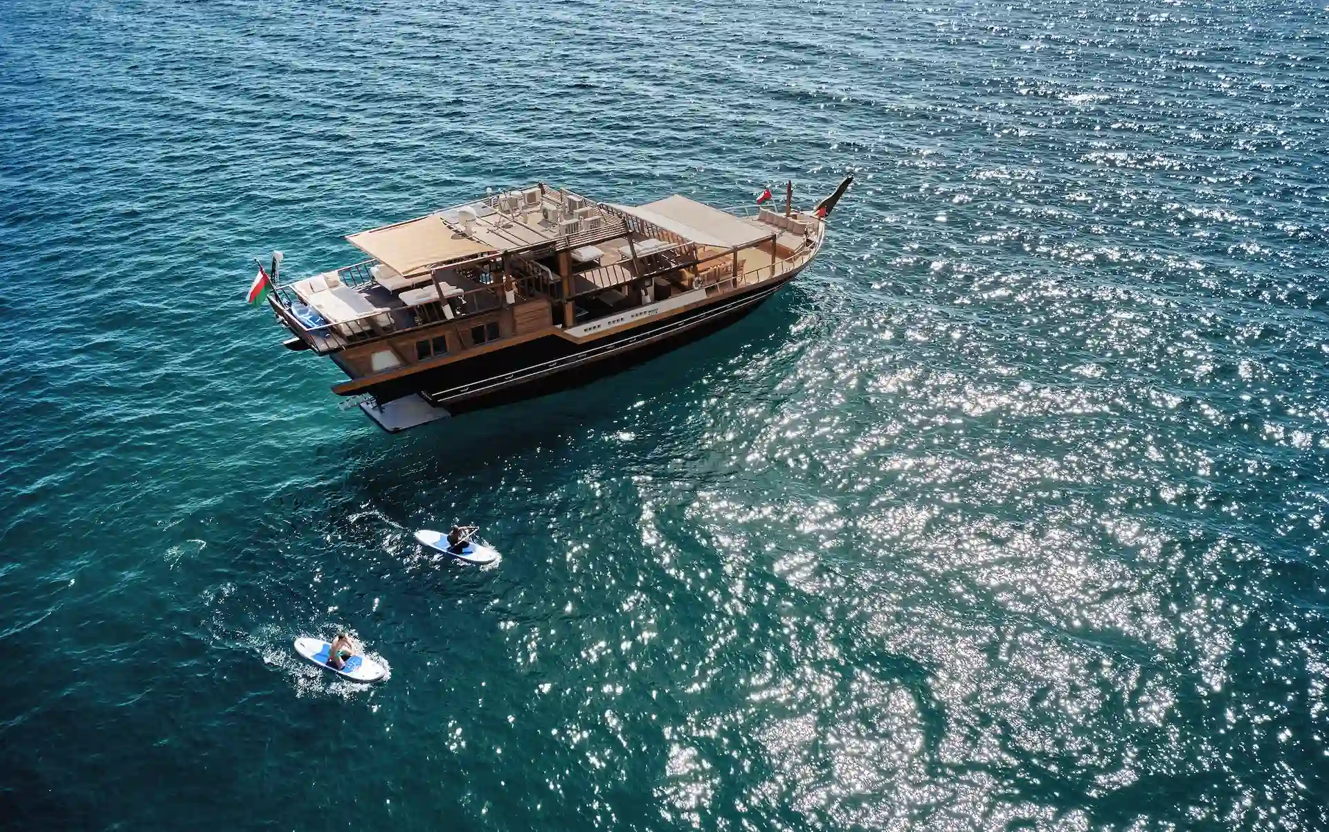 dhahab cruise at sea at six senses zighy bay oman