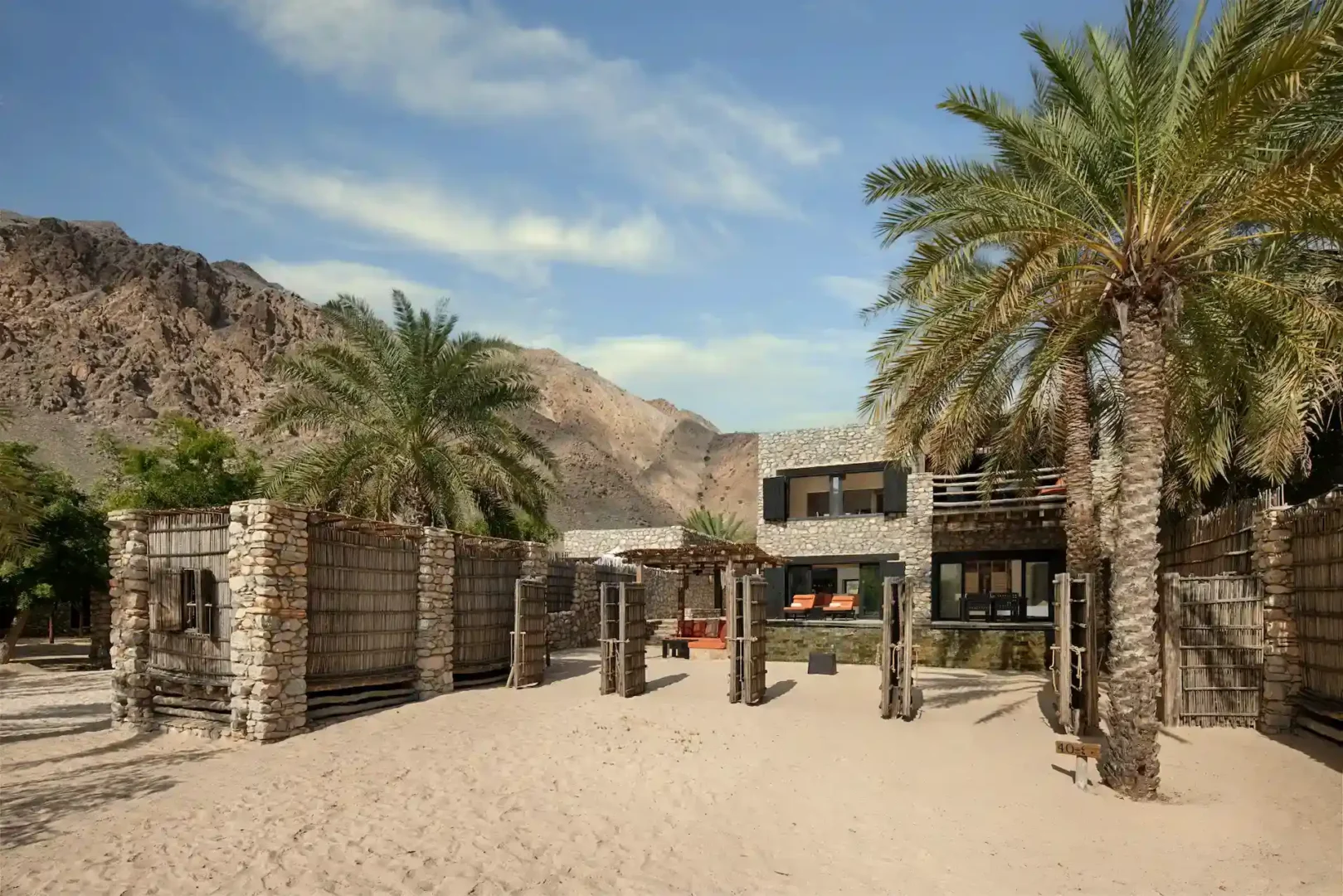 exterior view of duplex two bedroom pool villa suite at six senses zighy bay oman