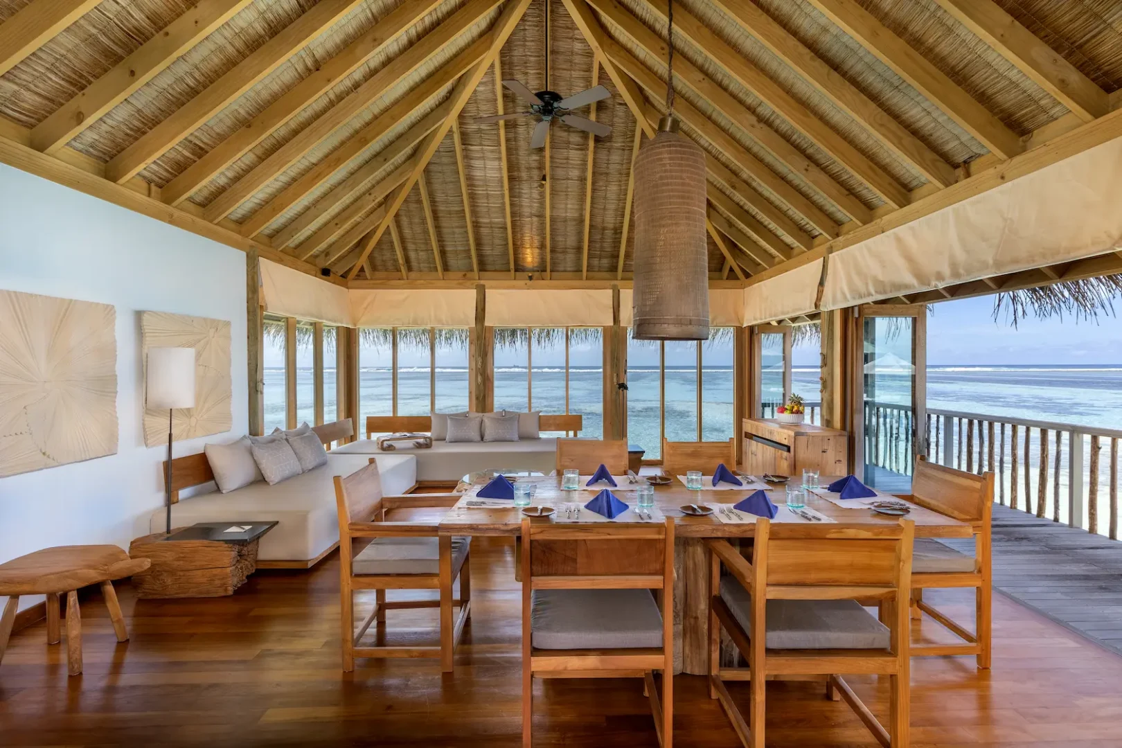 a spacious family villa with pool dining area at gili lankanfushi maldives offering relaxed lagoon side ambience