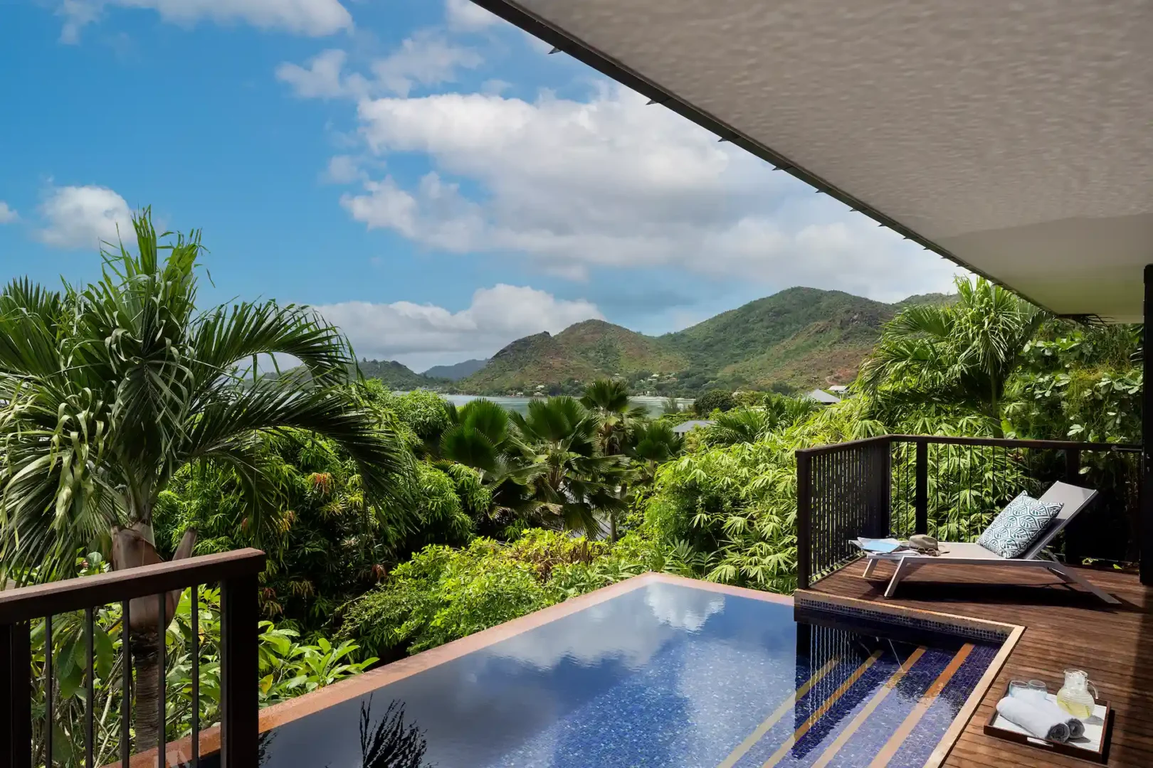 private pool view of grand ocean view pool villa in seychelles
