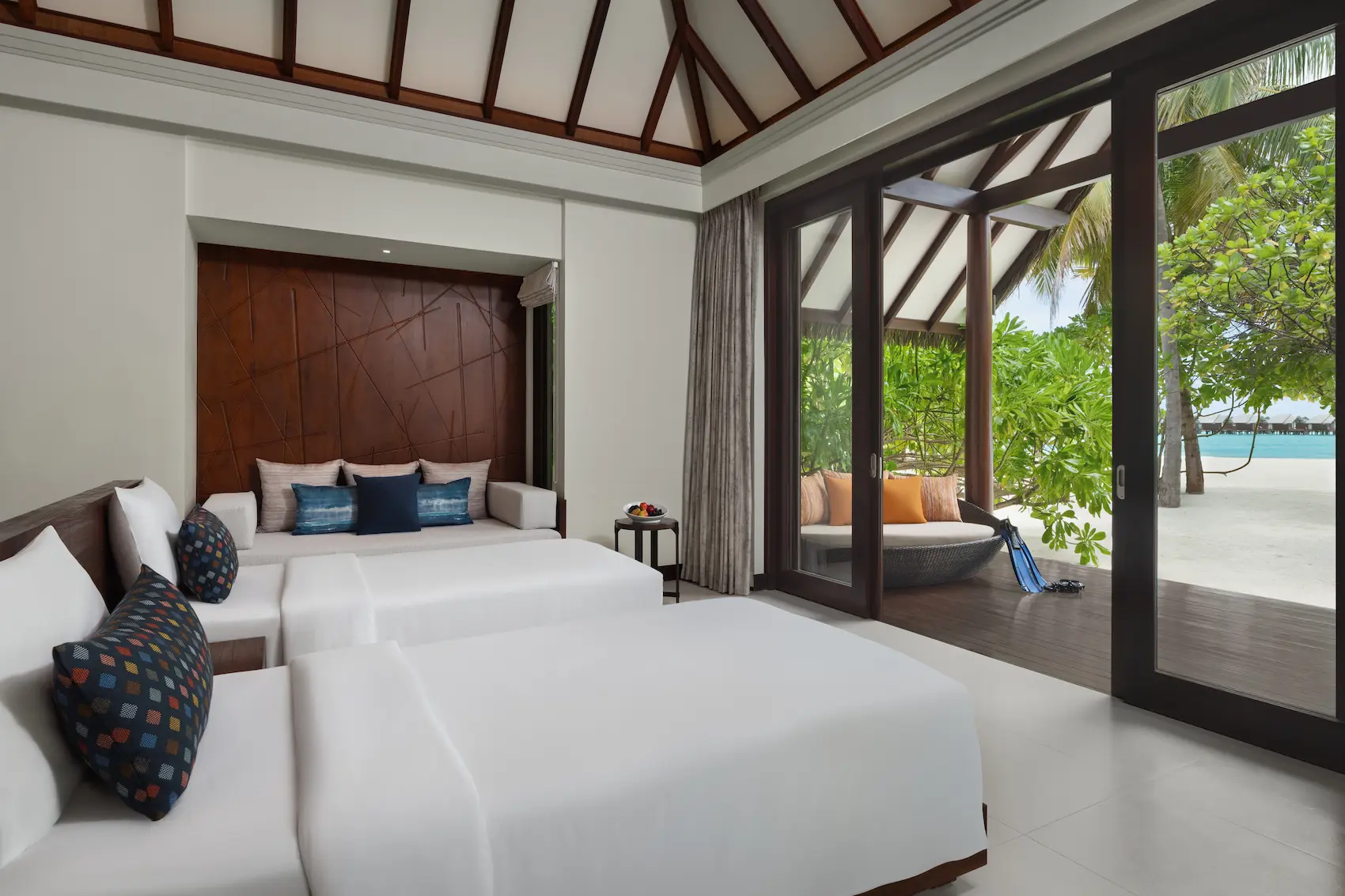 heritance aarah maldives family beach pool villa kids room designed for a cosy family friendly stay with warm playful touches