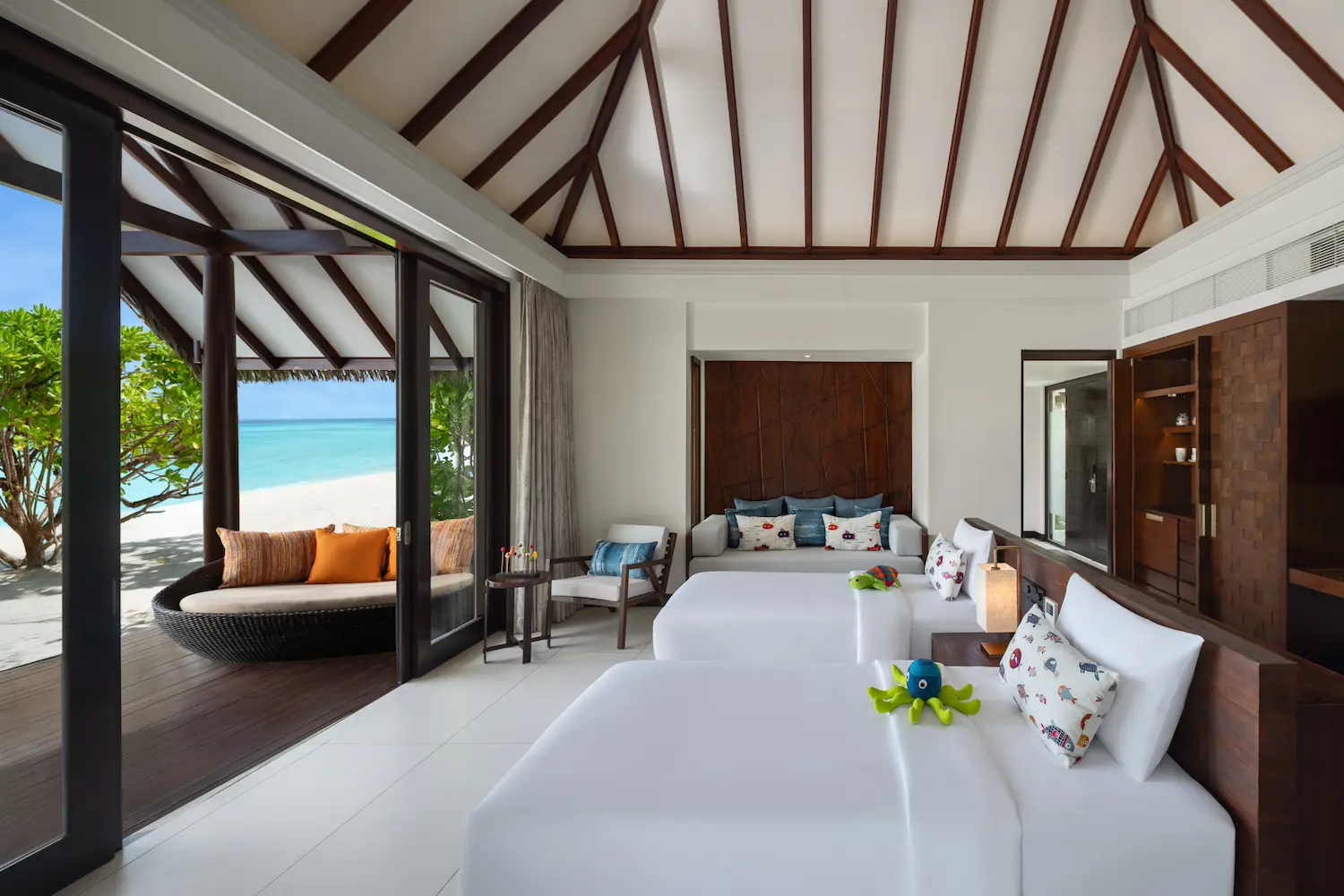 heritance aarah maldives family beach villa childrens room designed for a cosy and welcoming family friendly stay