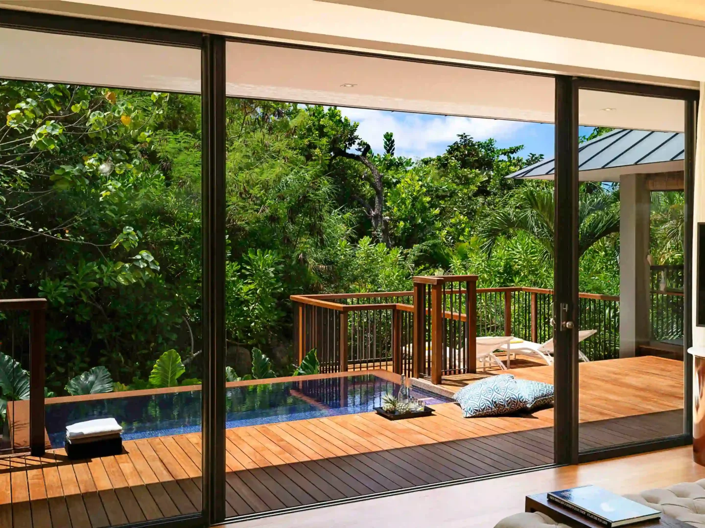 hill side pool villa in seychelles