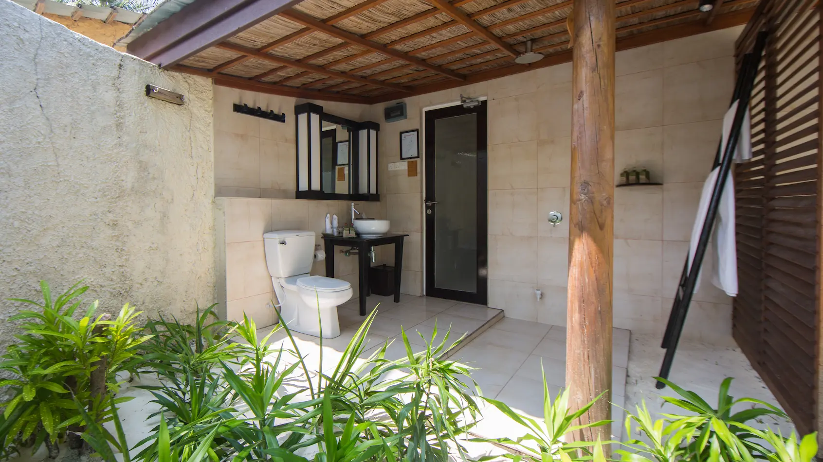 kuredu island resort & spa maldives beach bungalow bathroom