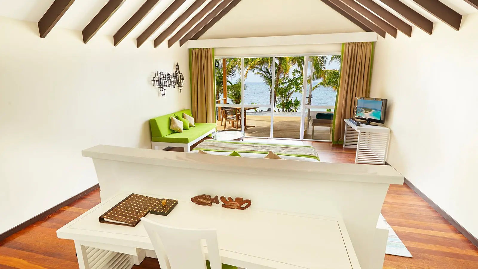 kuredu island resort & spa maldives deluxe beach villa interior view