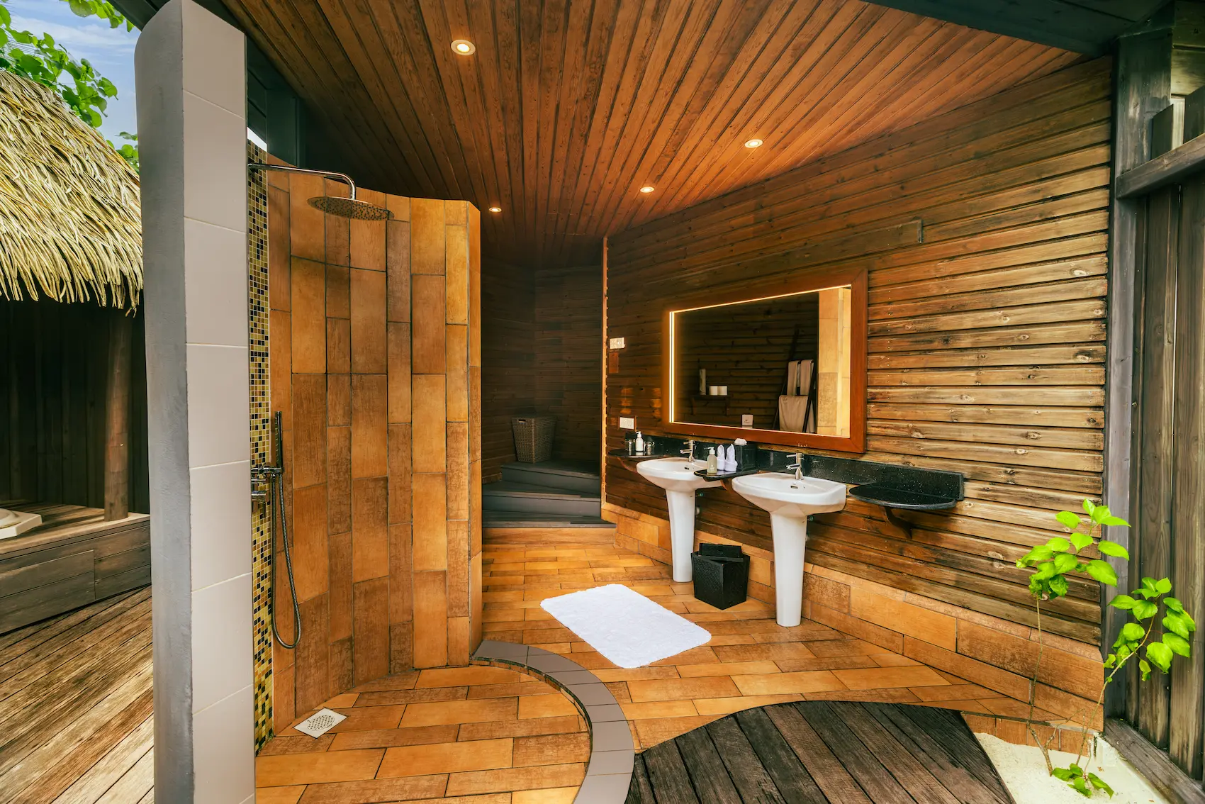 kuredu island resort & spa maldives o jacuzzi beach villa bathroom