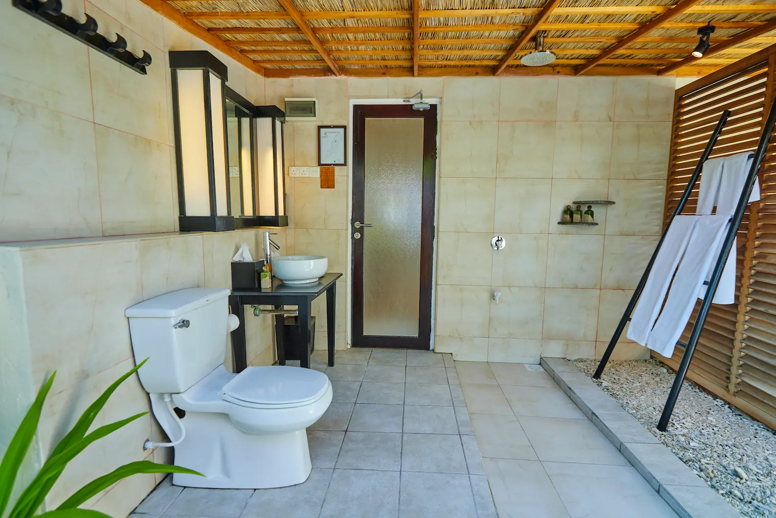 kuredu island resort & spa maldives premium beach bungalow bathroom