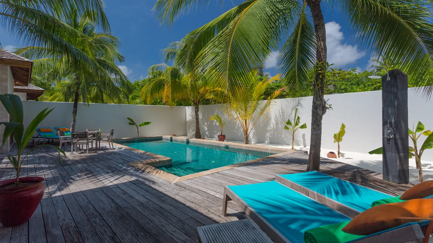 kuredu island resort & spa maldives private pool villa exterior swimming pool