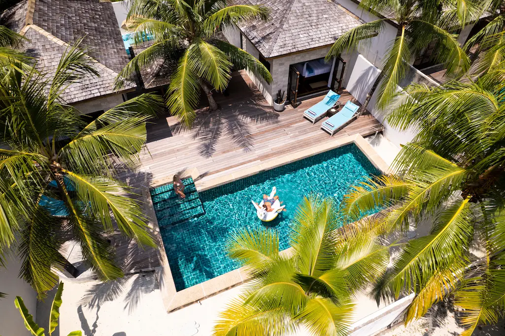 kuredu island resort & spa maldives private pool villa family suite pool