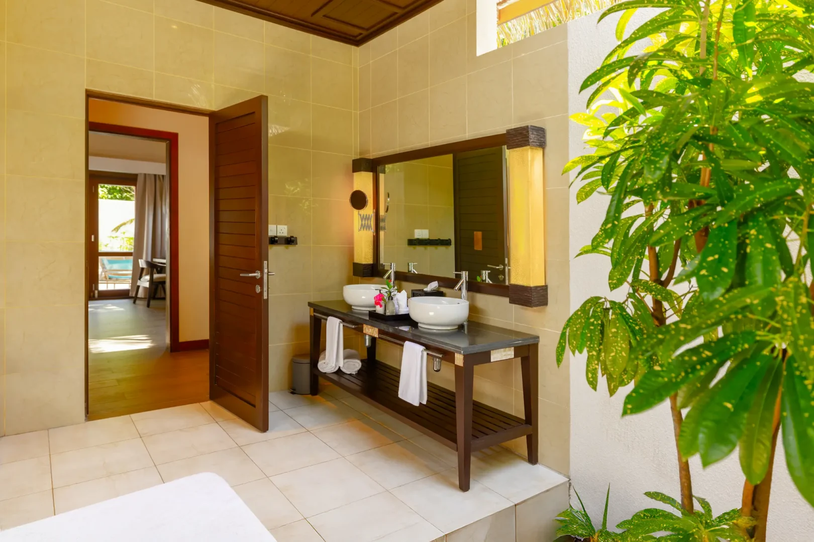 kuredu island resort & spa maldives private pool villa family suite sink
