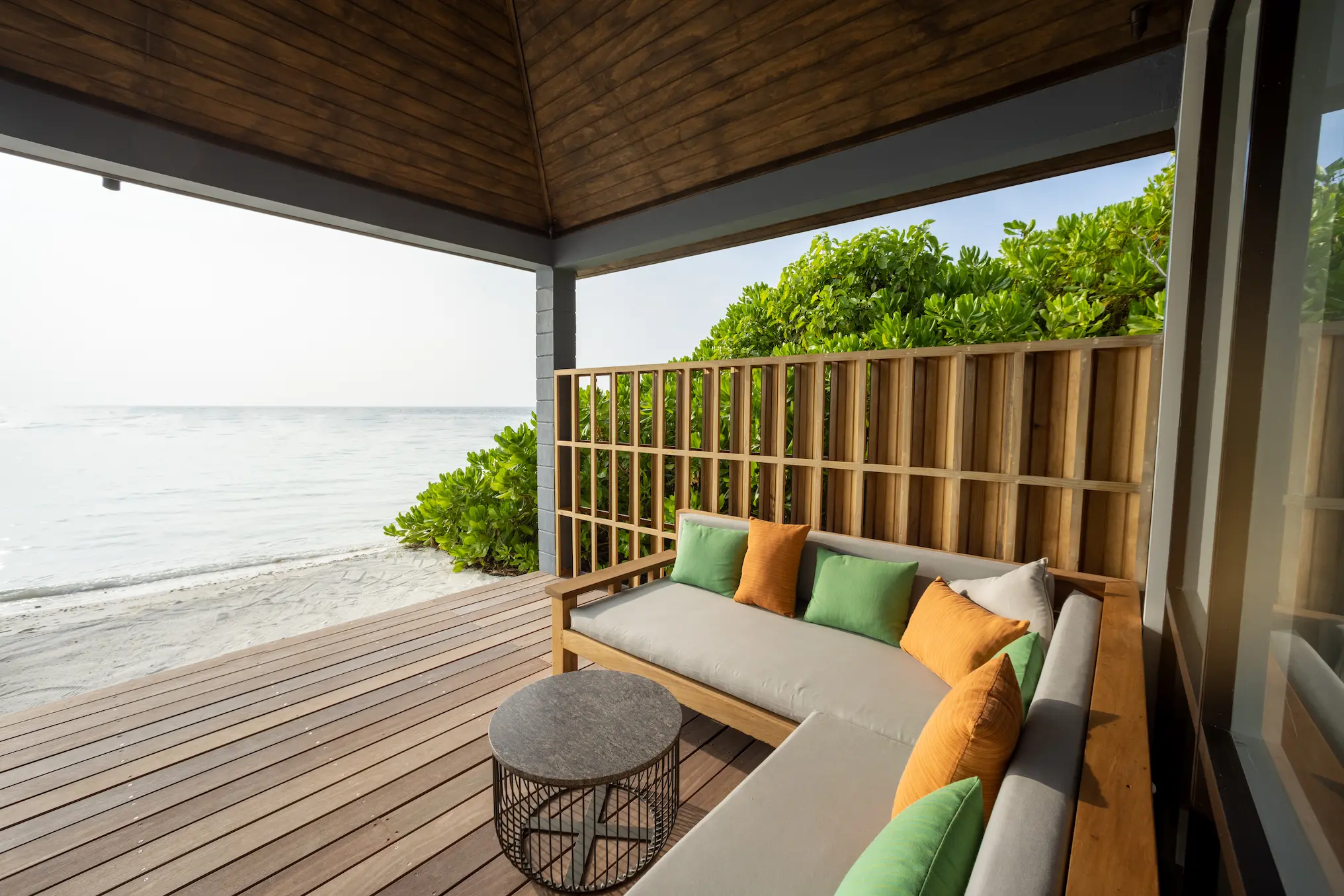 kuredu island resort & spa maldives two bedroom beach villa exterior deck sofa