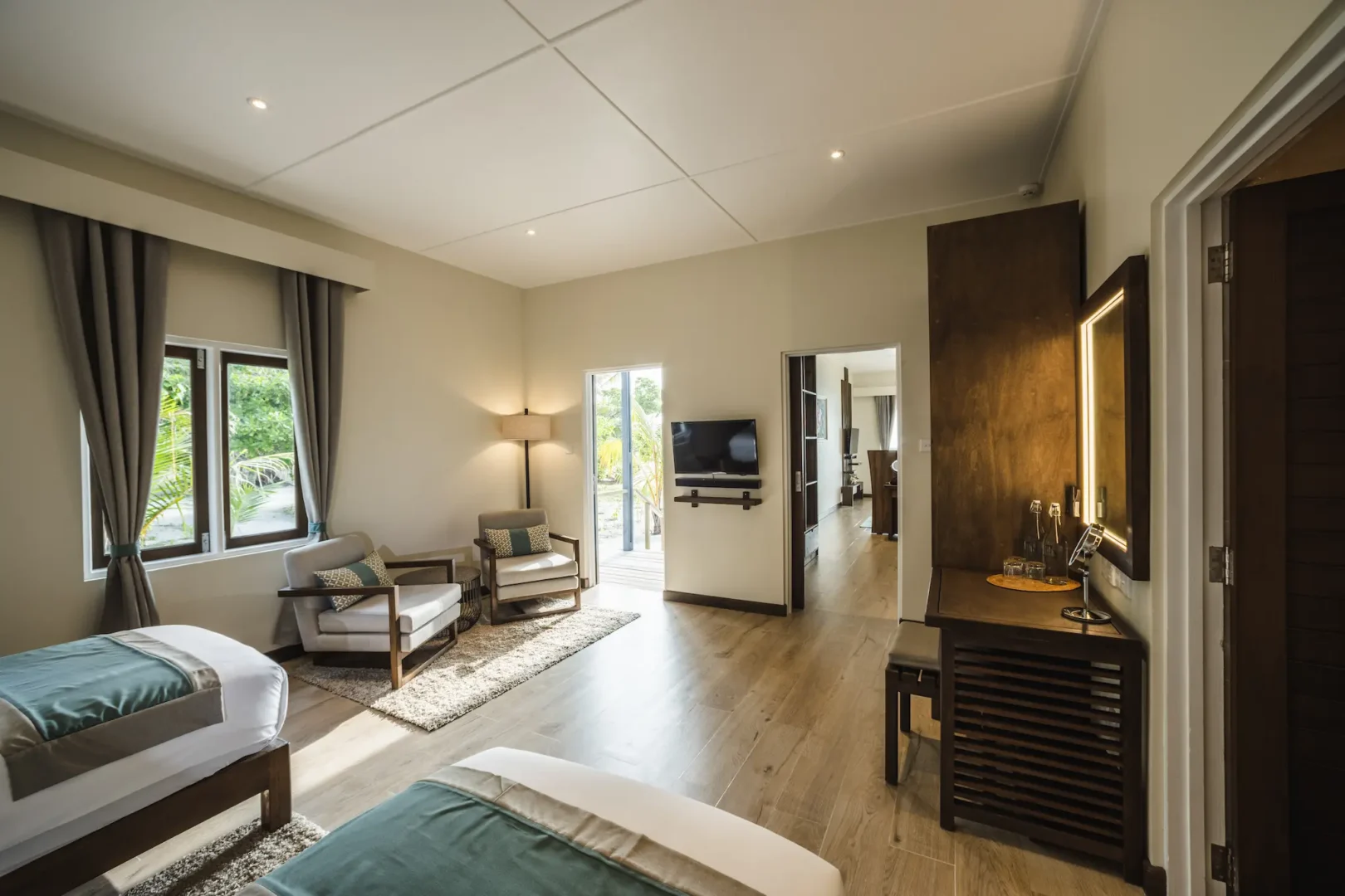 kuredu island resort & spa maldives two bedroom beach villa twin bed