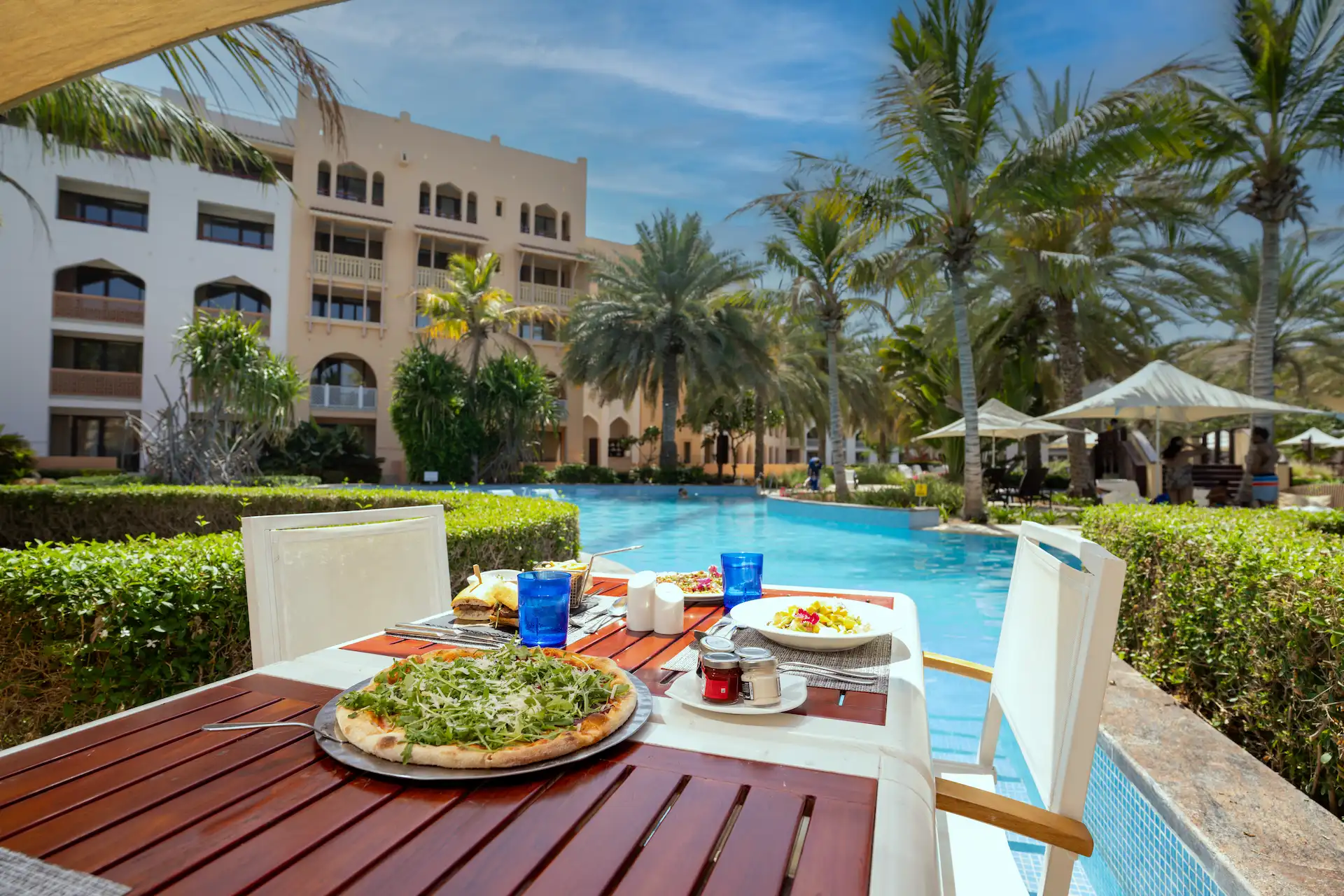 dining at la jollas restaurant hilton muscat al bandar oman resort