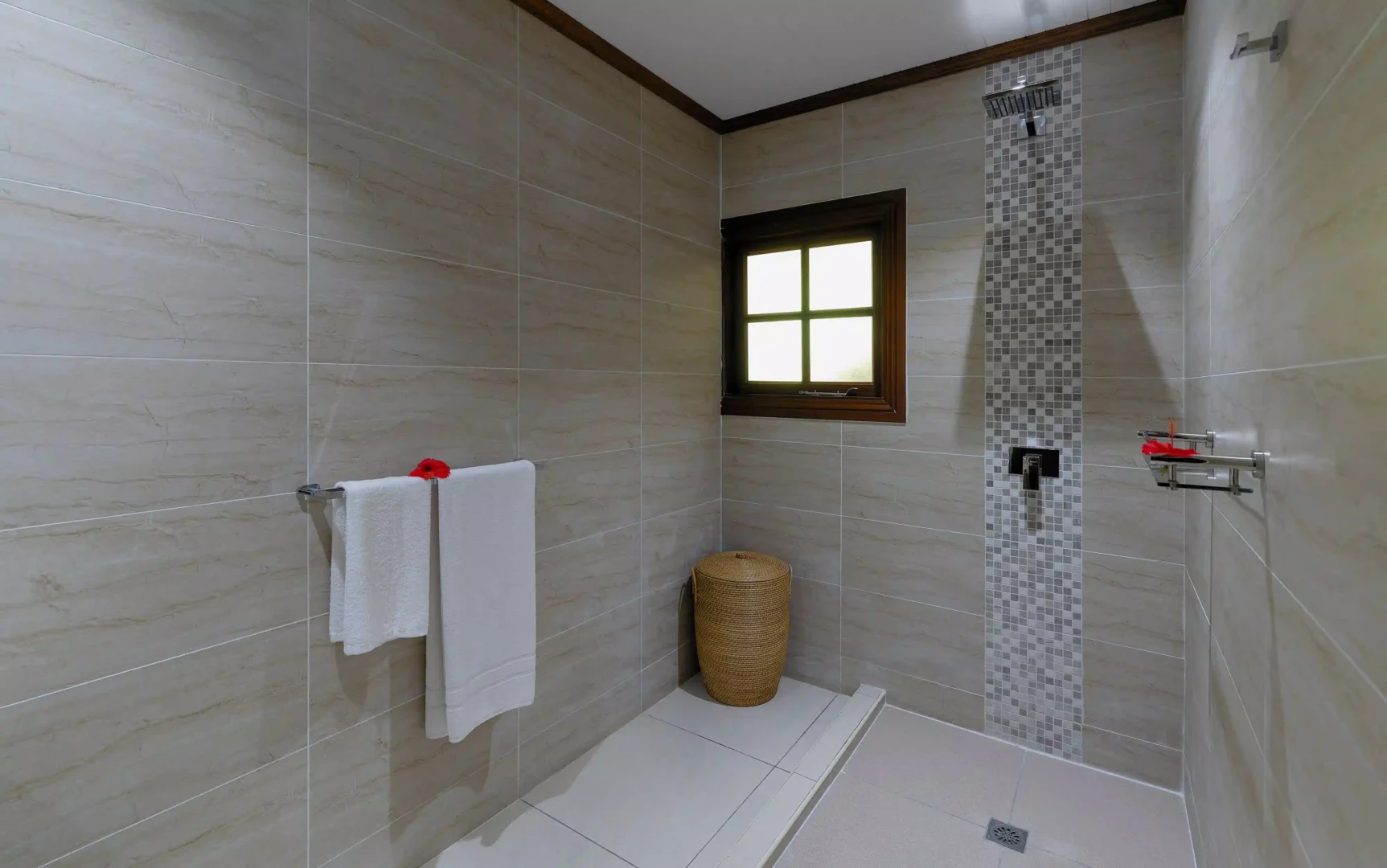 larchipel seychelles family suite bathroom with modern fixtures