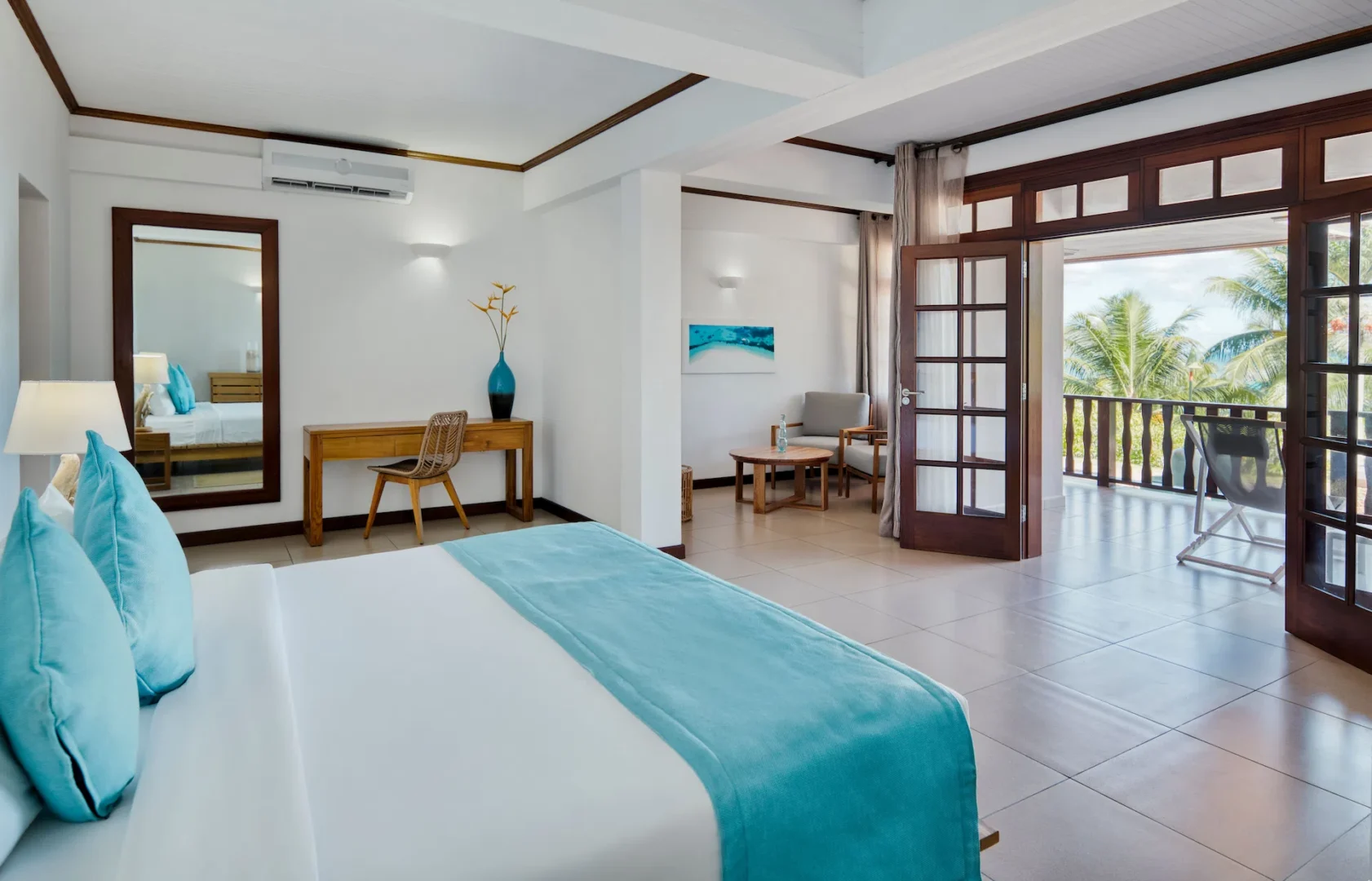 larchipel seychelles superior room with balcony view of turquoise waters