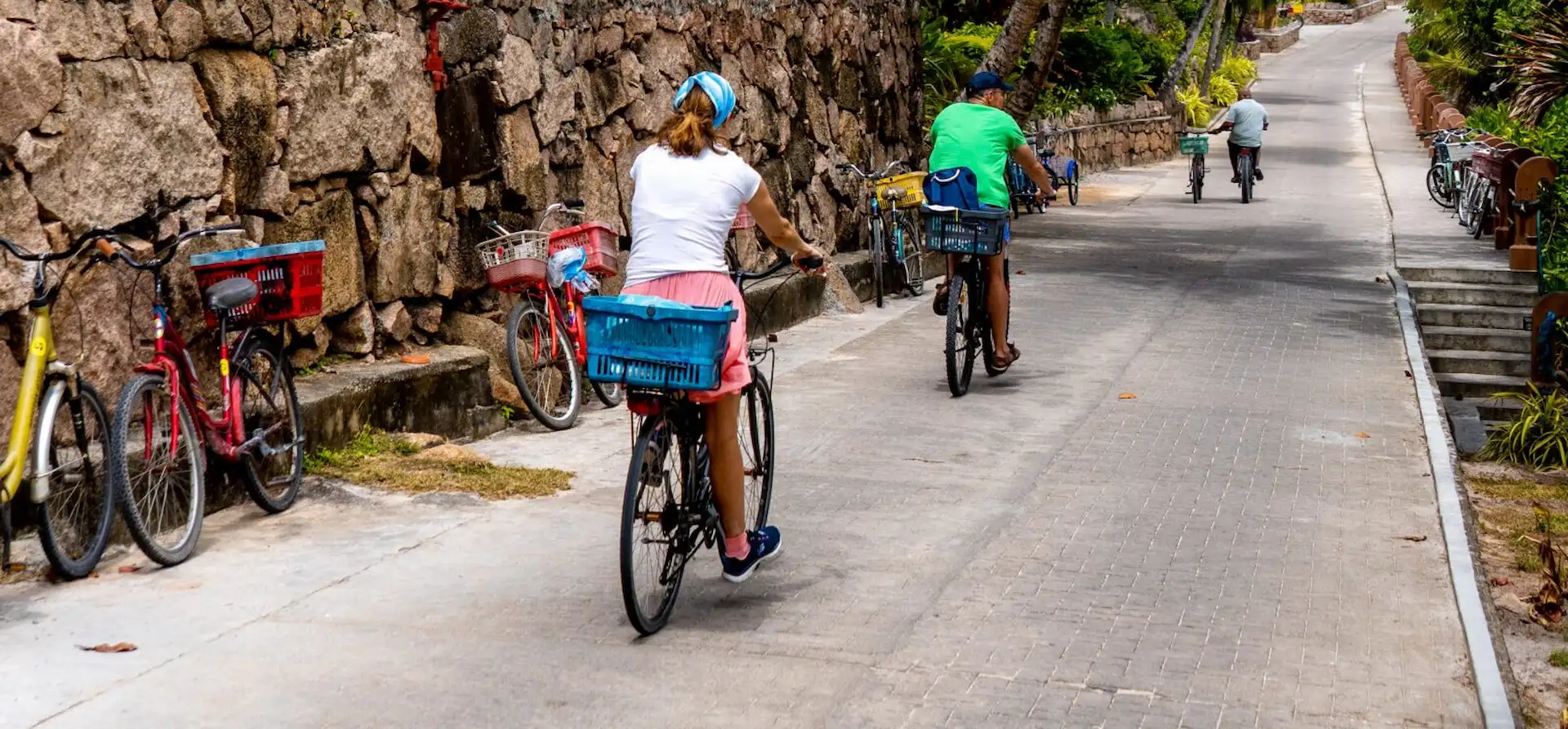 bicycle at Le Domaine de L’Orangeraie Resort & Spa used for exploring the island along tropical paths and coastal scenery