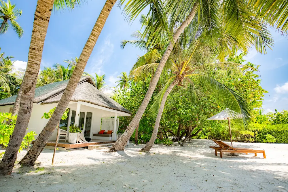 lux south ari atoll beach villa alternative exterior with tropical beachfront surroundings
