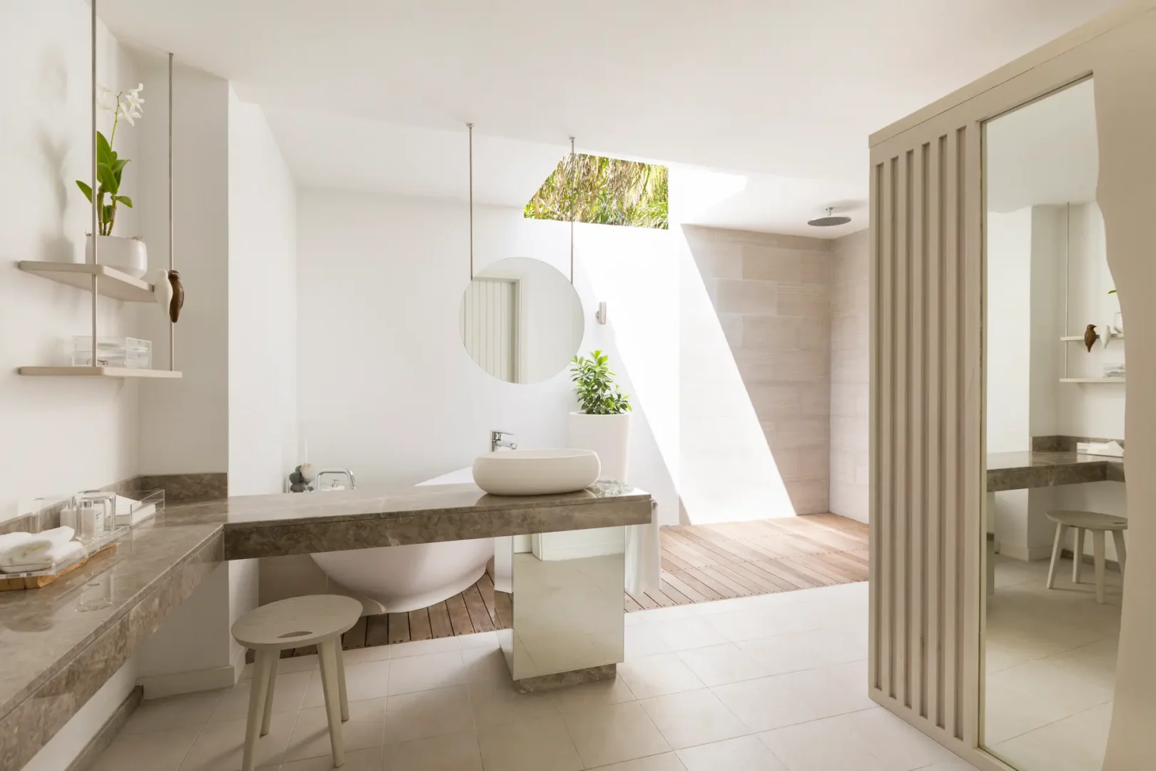 lux south ari atoll lagoon pavilion bathroom with elegant island inspired design