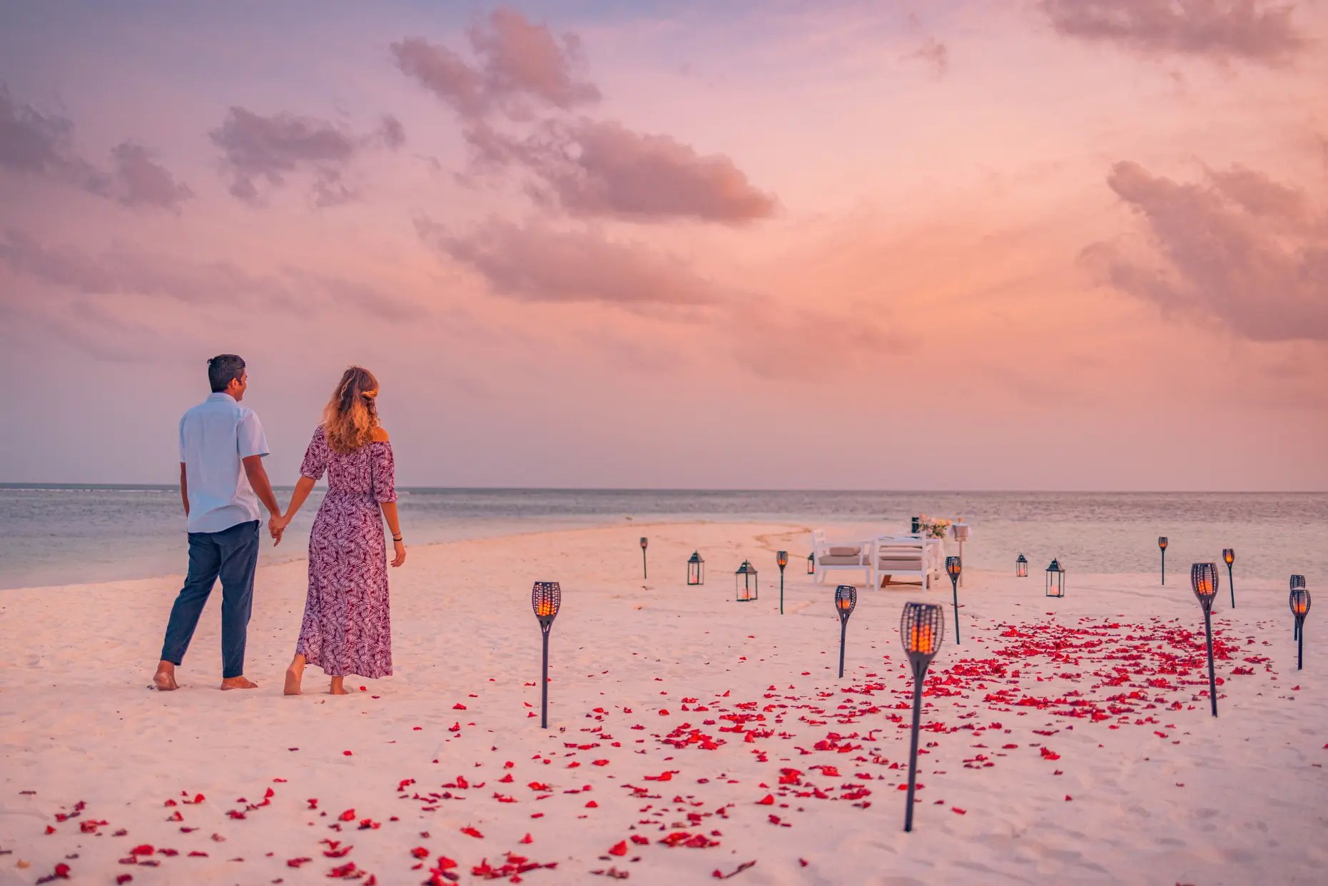 lux south ari atoll maldives candle light dinner private beachfront dining under the stars